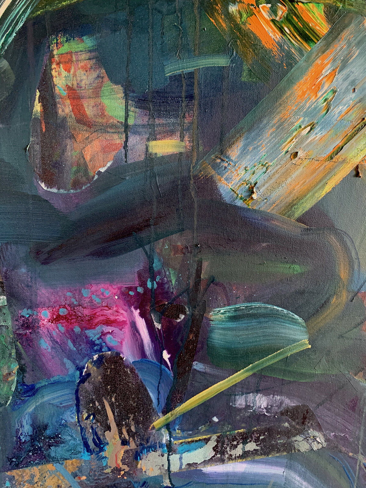 Artwork by Joshua Dildine, RyRyScoJo, Made of Acrylic, oil and uv coated ink on canvas 