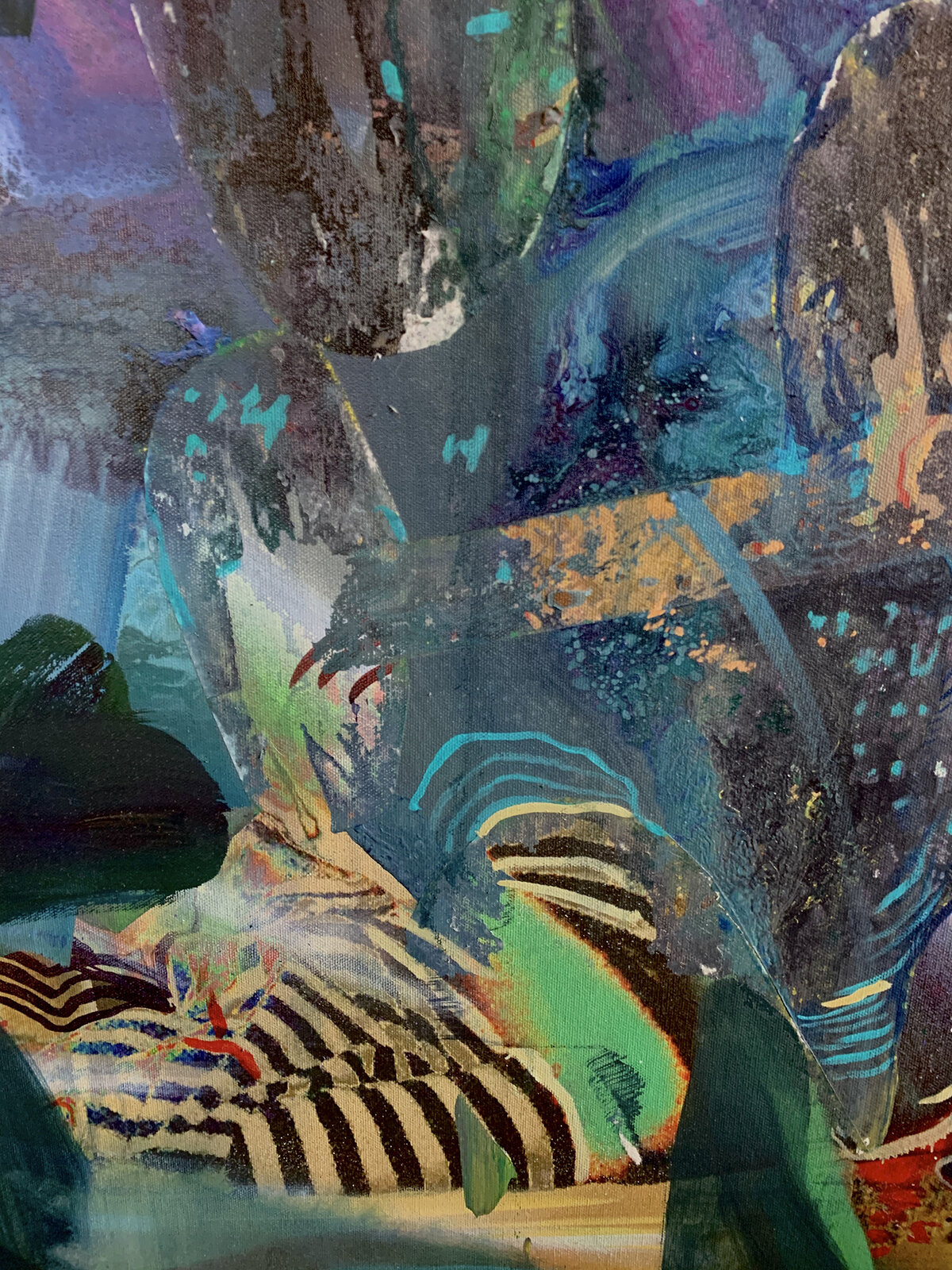 Artwork by Joshua Dildine, RyRyScoJo, Made of Acrylic, oil and uv coated ink on canvas 