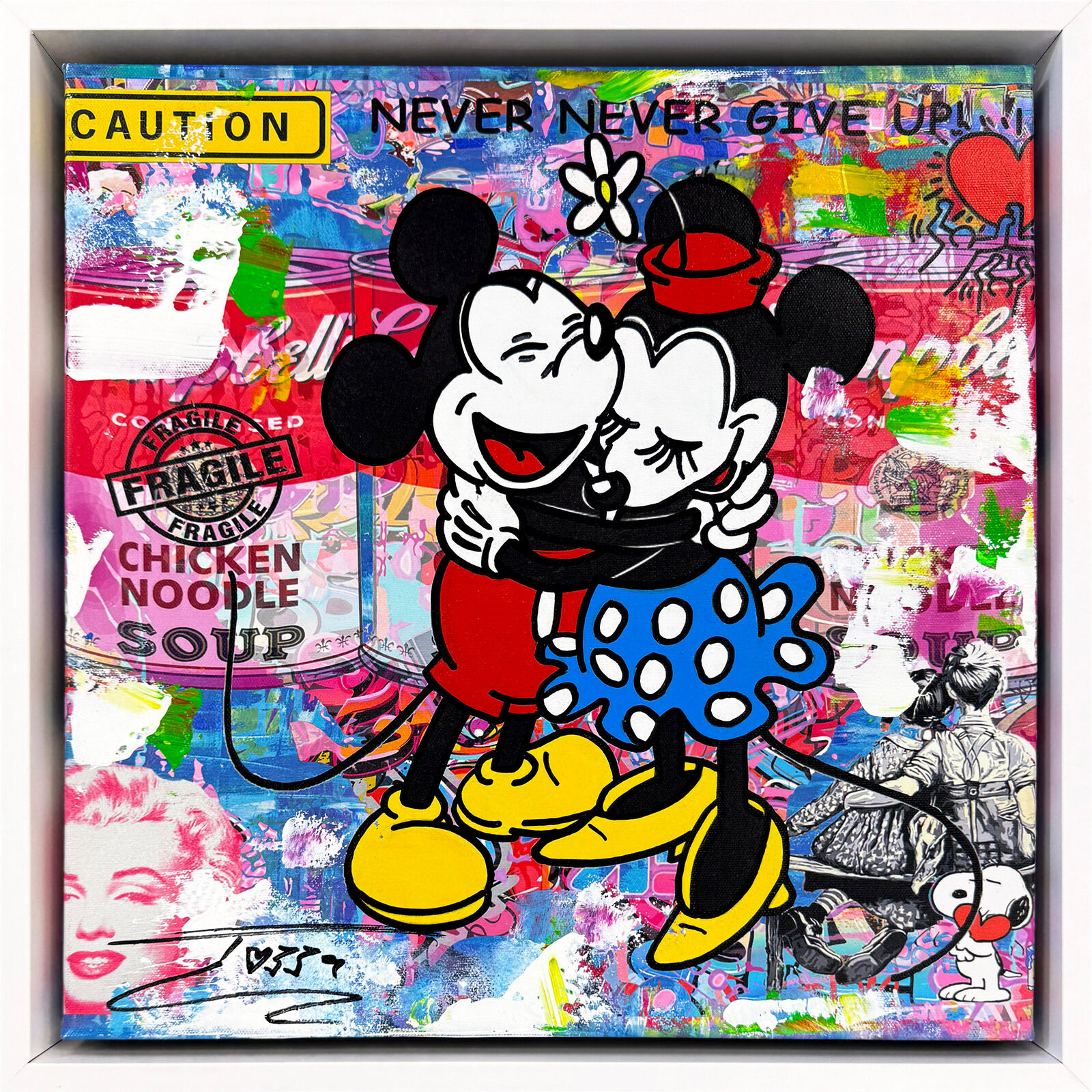 Artwork by Jozza, Big Hug! (Mickey Minnie Mouse), Made of Acrylic on canvas 