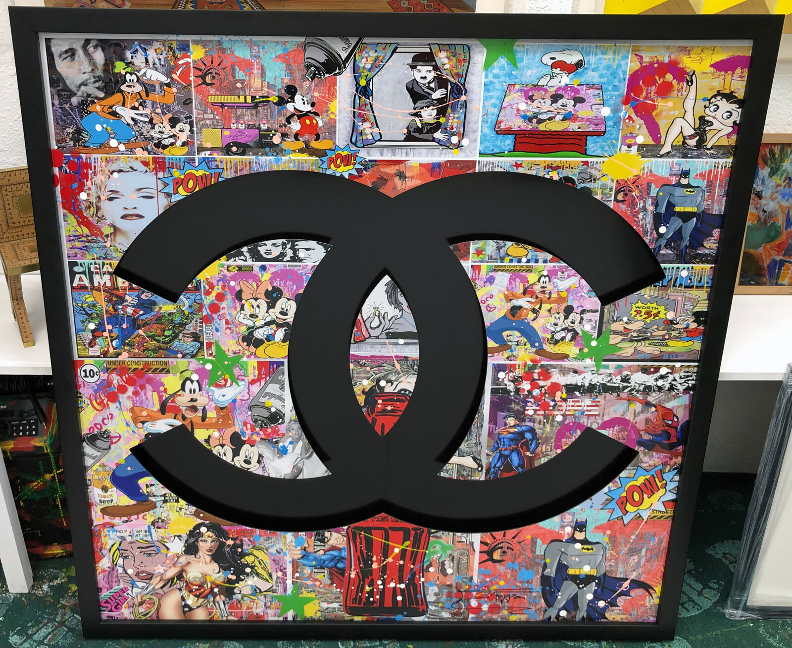 Artwork by Jozza, Chanel (original on die cut aluminum), Made of Acrylic On Aluminum 