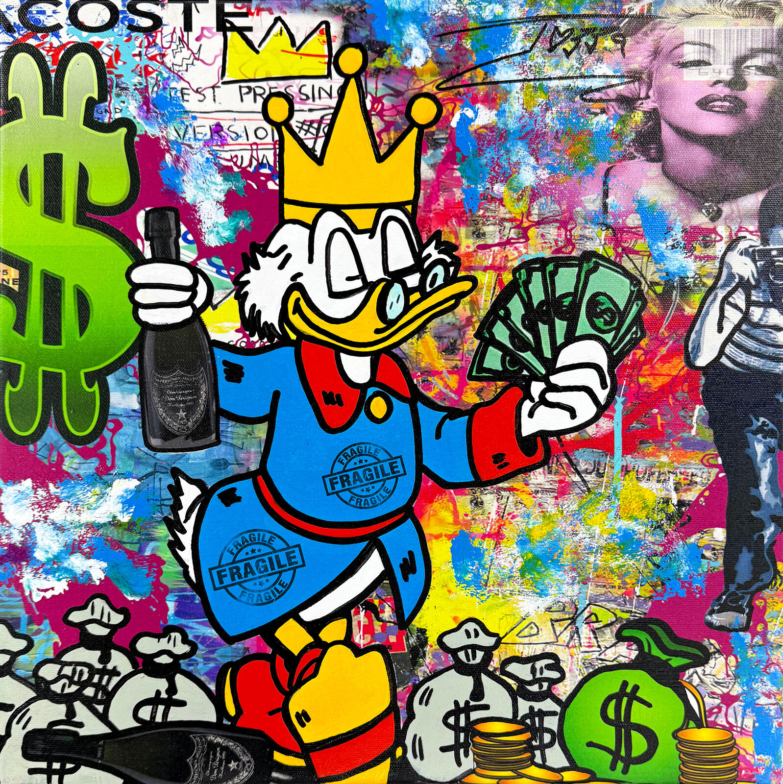 Artwork by Jozza, Hot Day (Scrooge McDuck), Made of Acrylic on canvas 