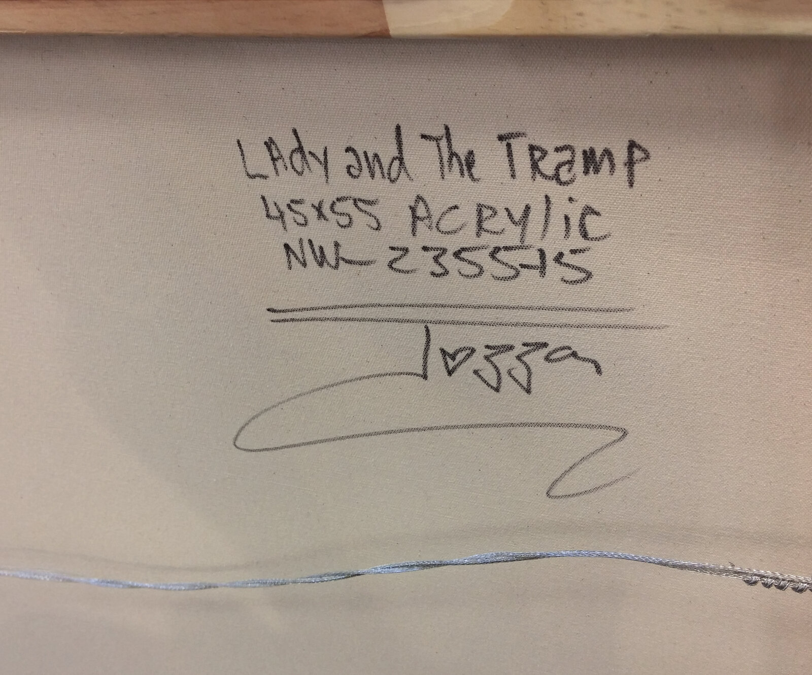 A painting of a group of cartoon dogs on a colorful background.