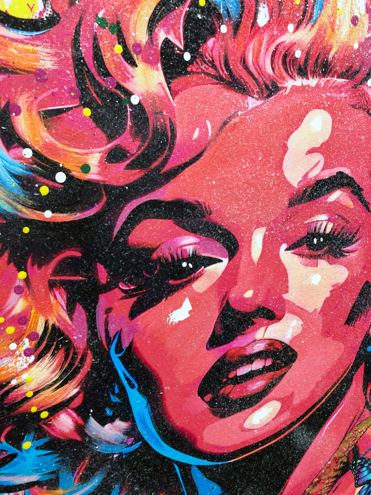 A painting of a woman with a butterfly on her head.