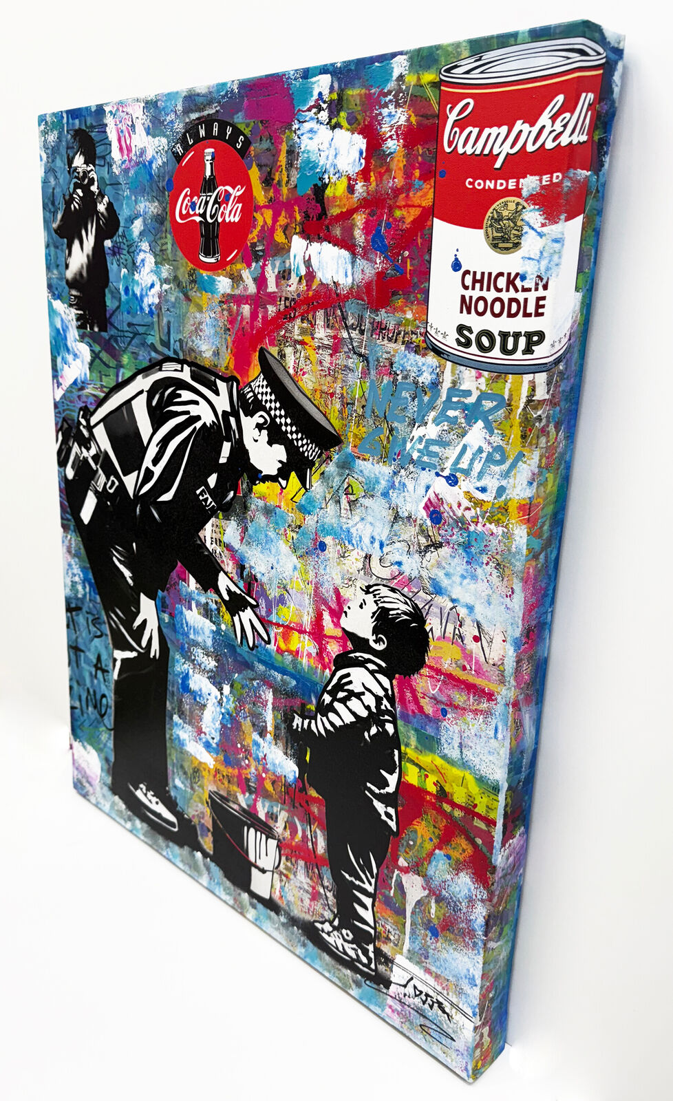 Artwork by Jozza, Never Give Up! , Made of Acrylic on canvas 