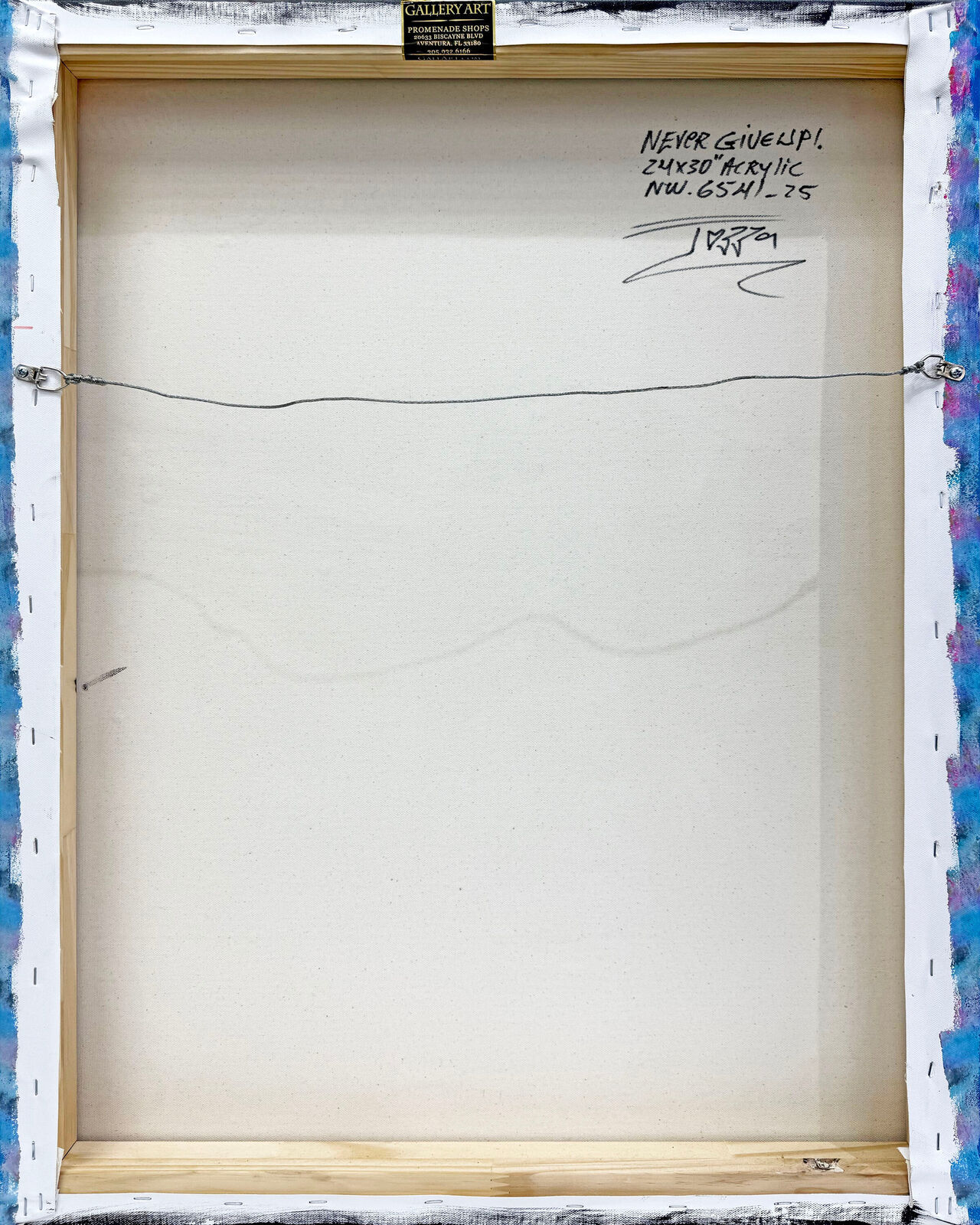 Artwork by Jozza, Never Give Up! , Made of Acrylic on canvas 