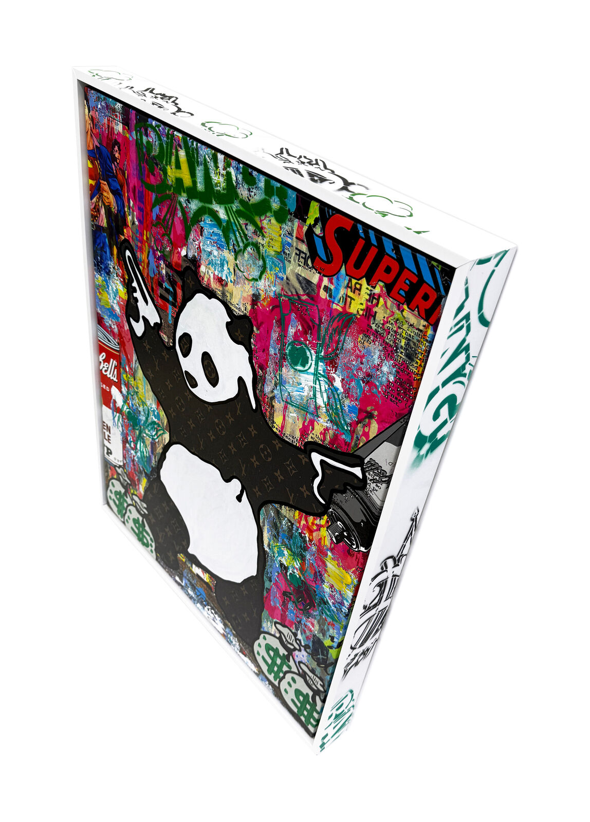 Artwork by Jozza, Panda Bowl , Made of Acrylic on canvas 