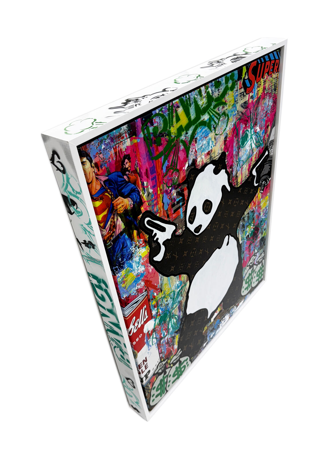 Artwork by Jozza, Panda Bowl , Made of Acrylic on canvas 