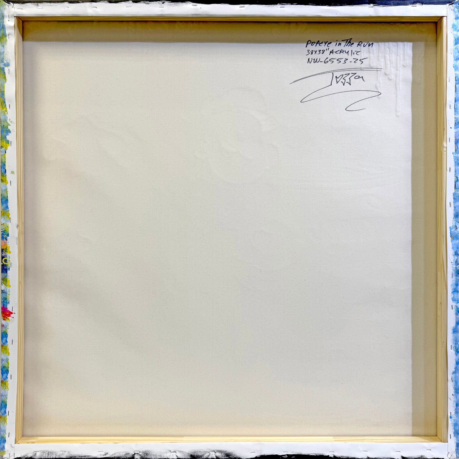 Artwork by Jozza, Popeye In The Run (large original painting on canvas), Made of Acrylic On Canvas 