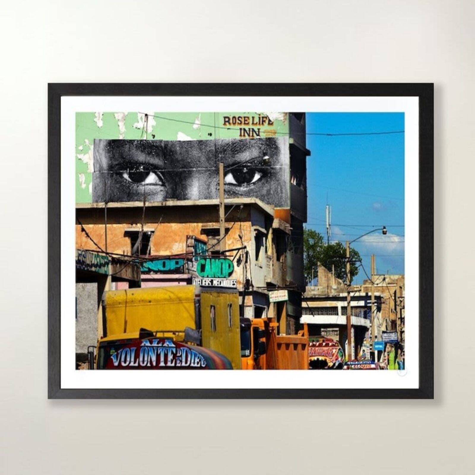 Artwork by JR, Inside Out, Haiti, Made of 20 colors lithograph on white paper BFK Rives - 300 grams 