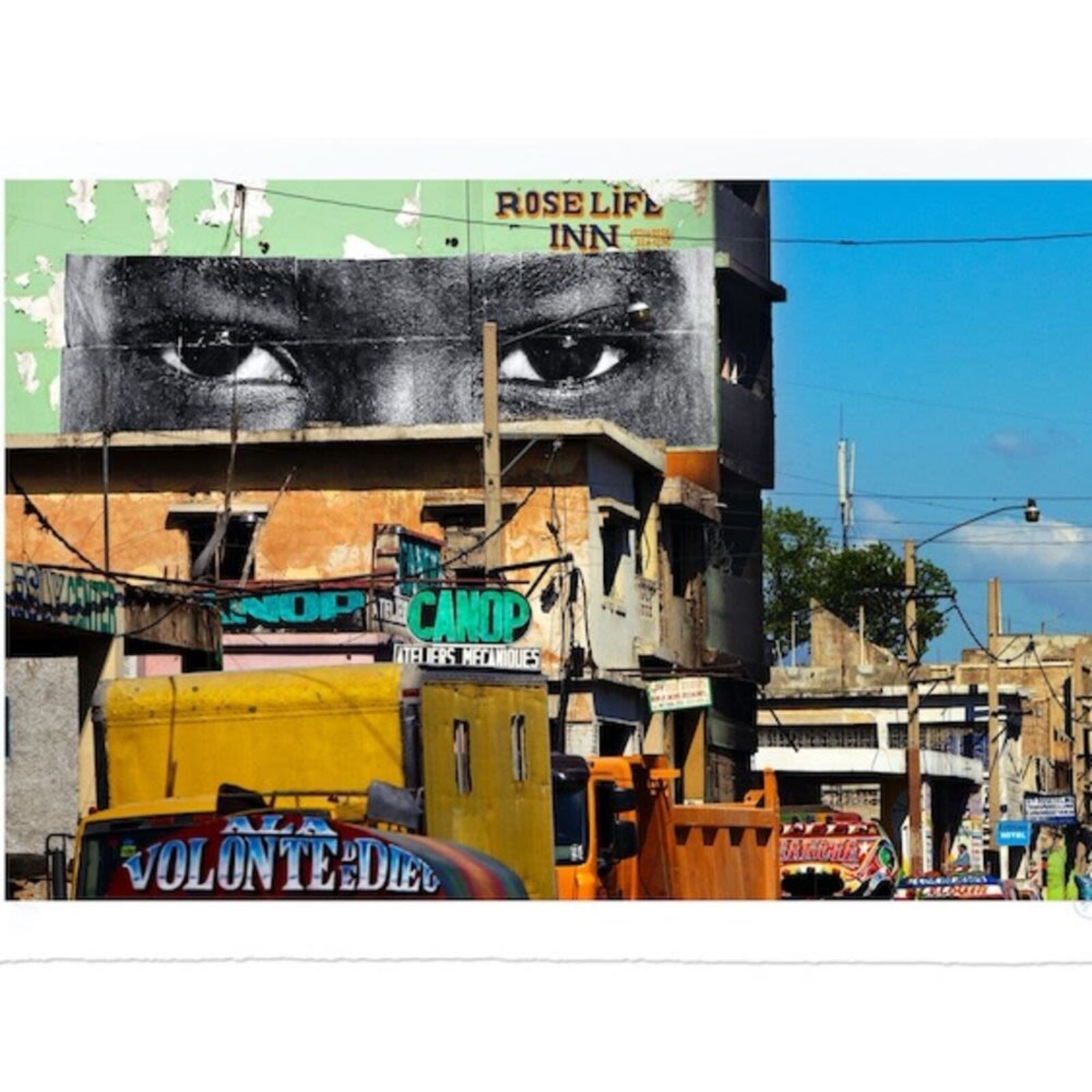 Artwork by JR, Inside Out, Haiti, Made of 20 colors lithograph on white paper BFK Rives - 300 grams 