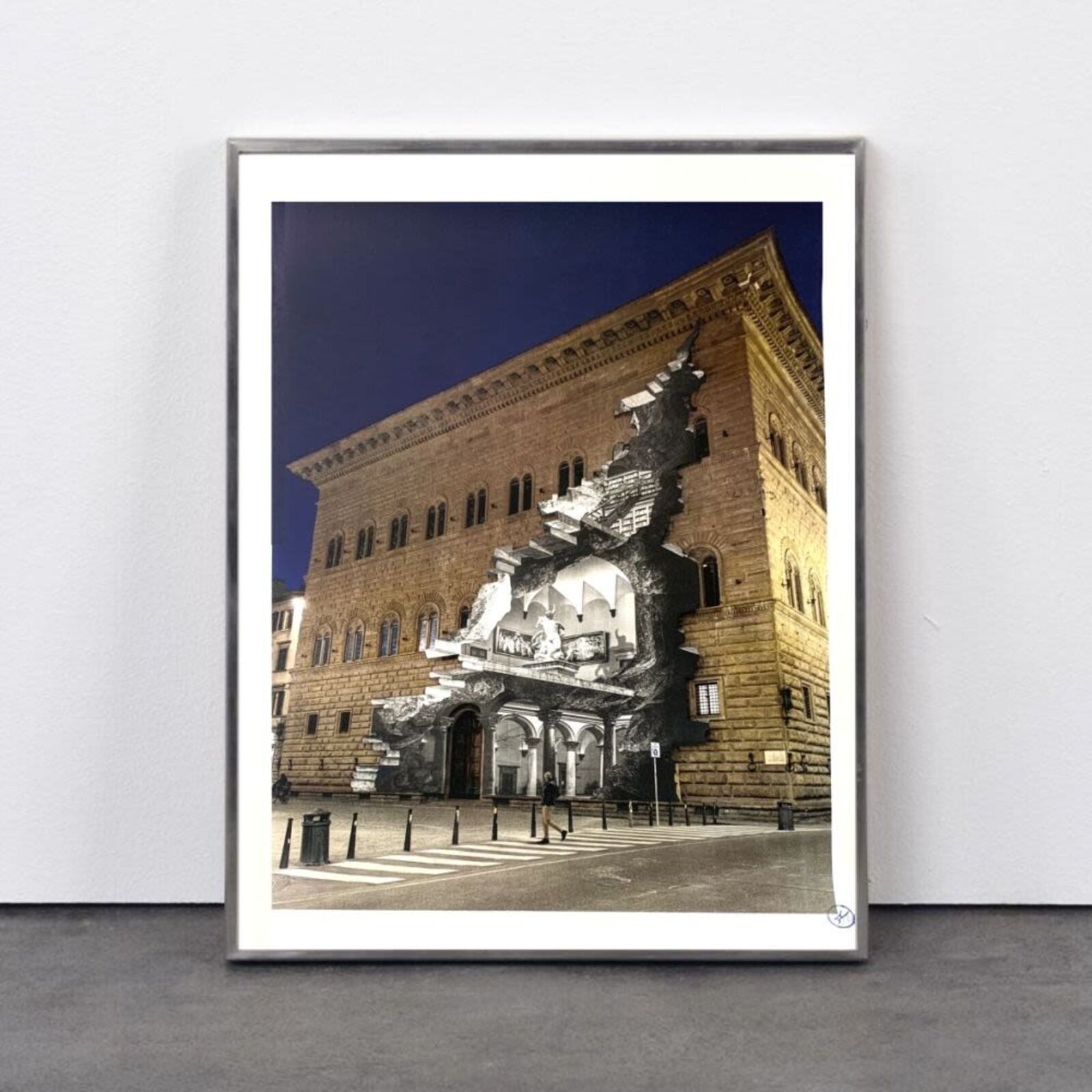 La Ferita, 25 Mars 2021, 19H07, Palazzo Strozzi, Florence, Italie by JR, 2021