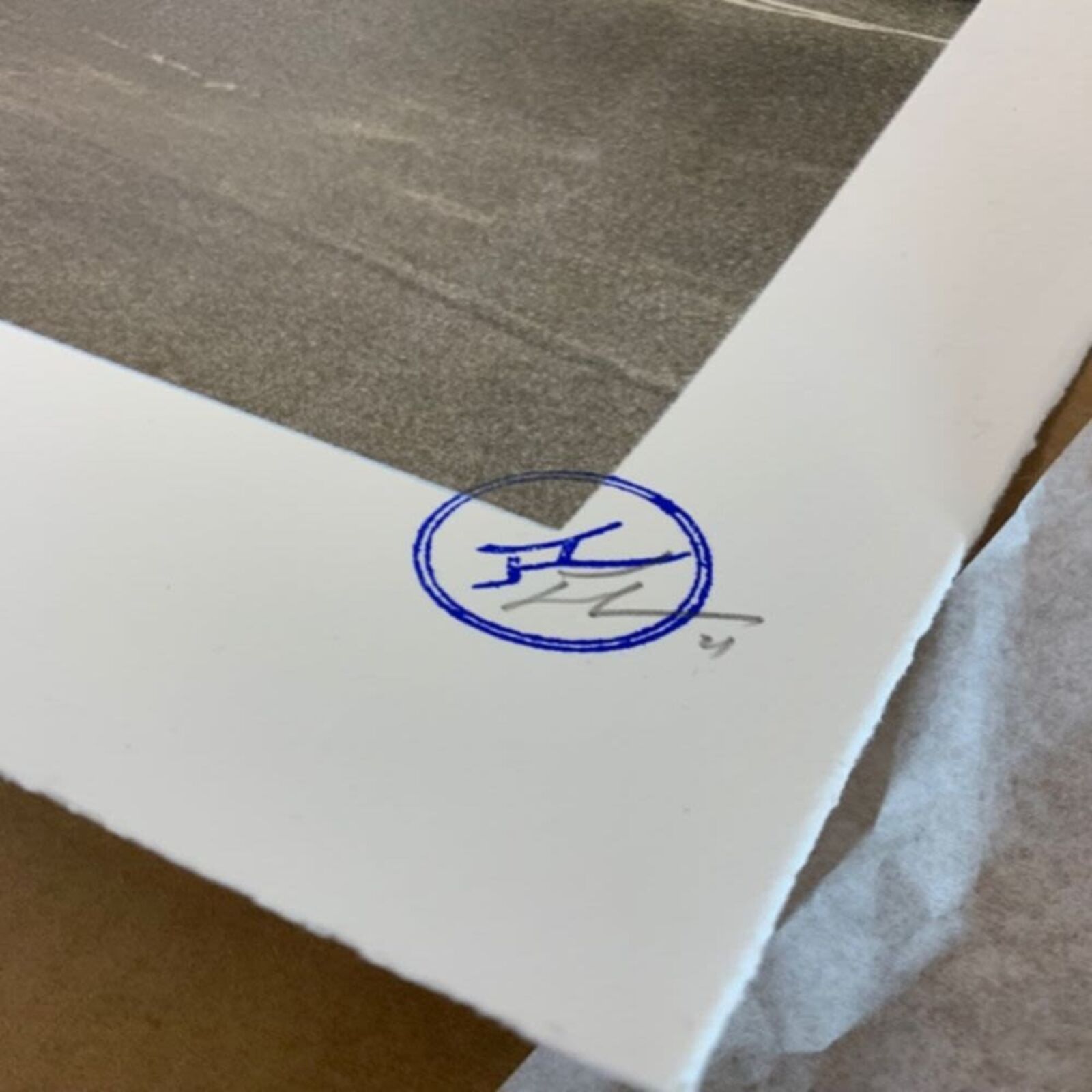 Artwork by JR, La Ferita, 25 Mars 2021, 19H07, Palazzo Strozzi, Florence, Italie, Made of 14 colors lithograph printed on Marinoni machine White paper BFK Rives - 300 grammes 