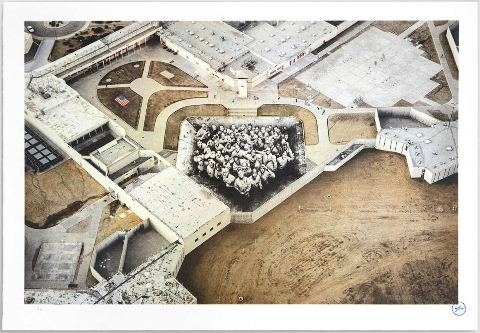 Artwork by JR, Tehachapi, Daytime, U.S.A., 2019, Made of 17 Colors Lithograph printed with marinoni machine on 270 grams BFK Rives blanc paper 