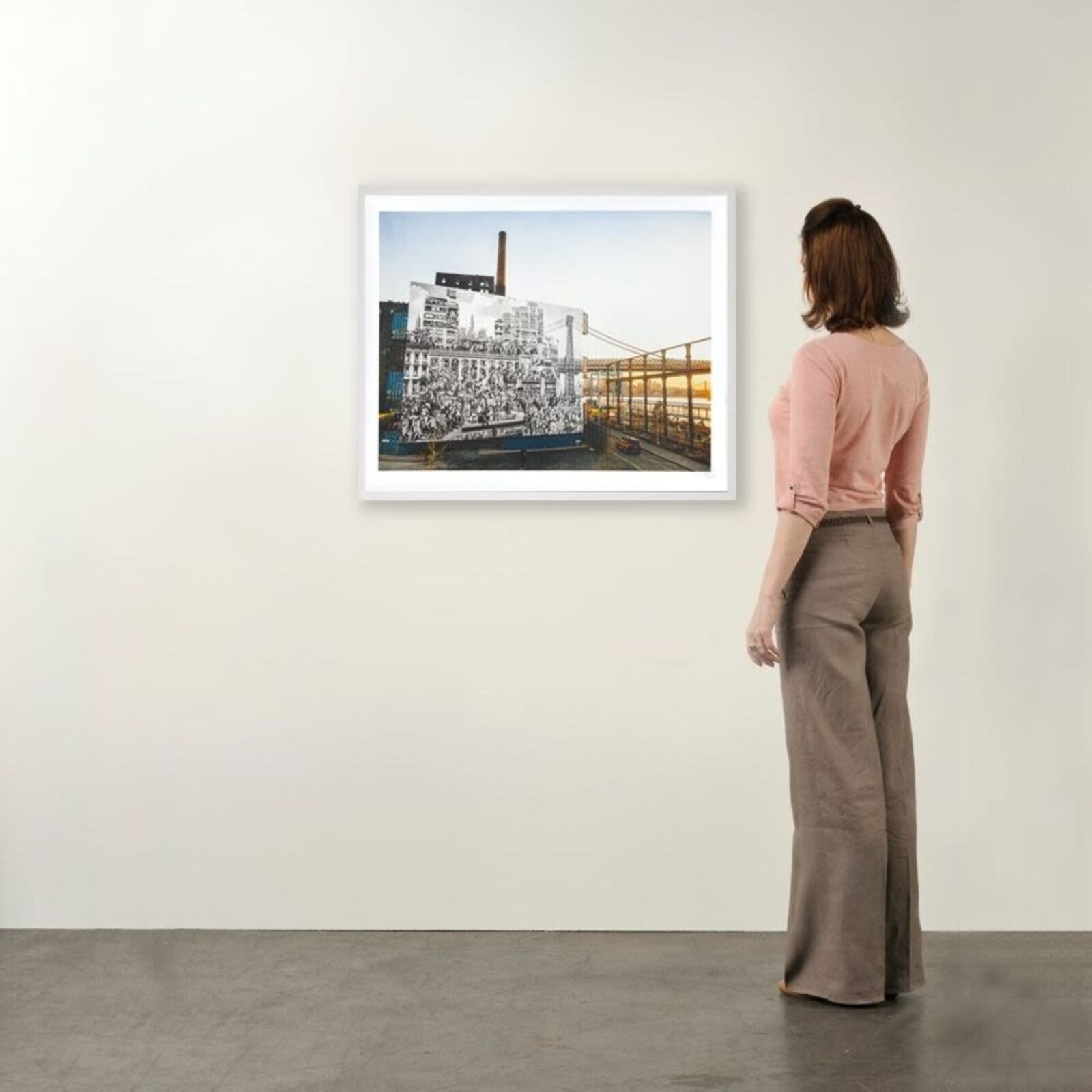 Artwork by JR, The Chronicles of New York City, Domino Park, USA, Made of 20 colors lithograph on white paper BFK Rives - 300 grams 