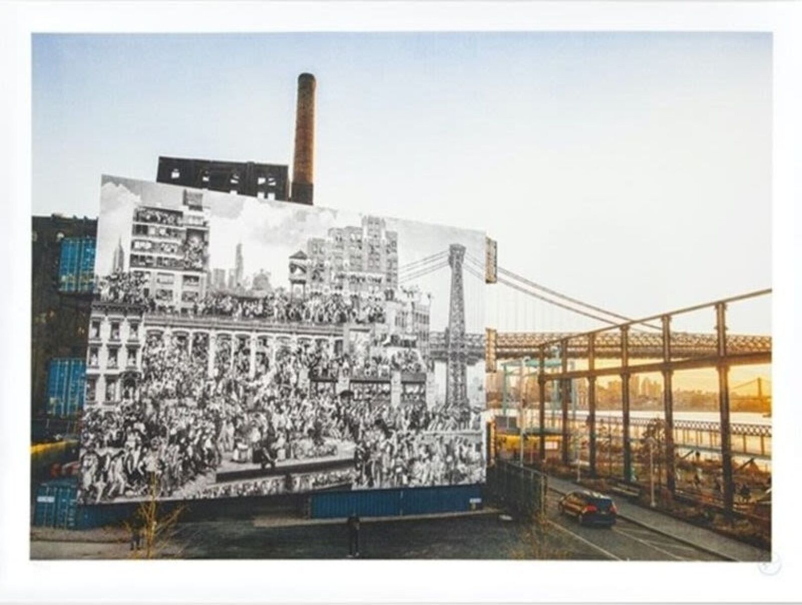 Artwork by JR, The Chronicles of New York City, Domino Park, USA, Made of 20 colors lithograph on white paper BFK Rives - 300 grams 