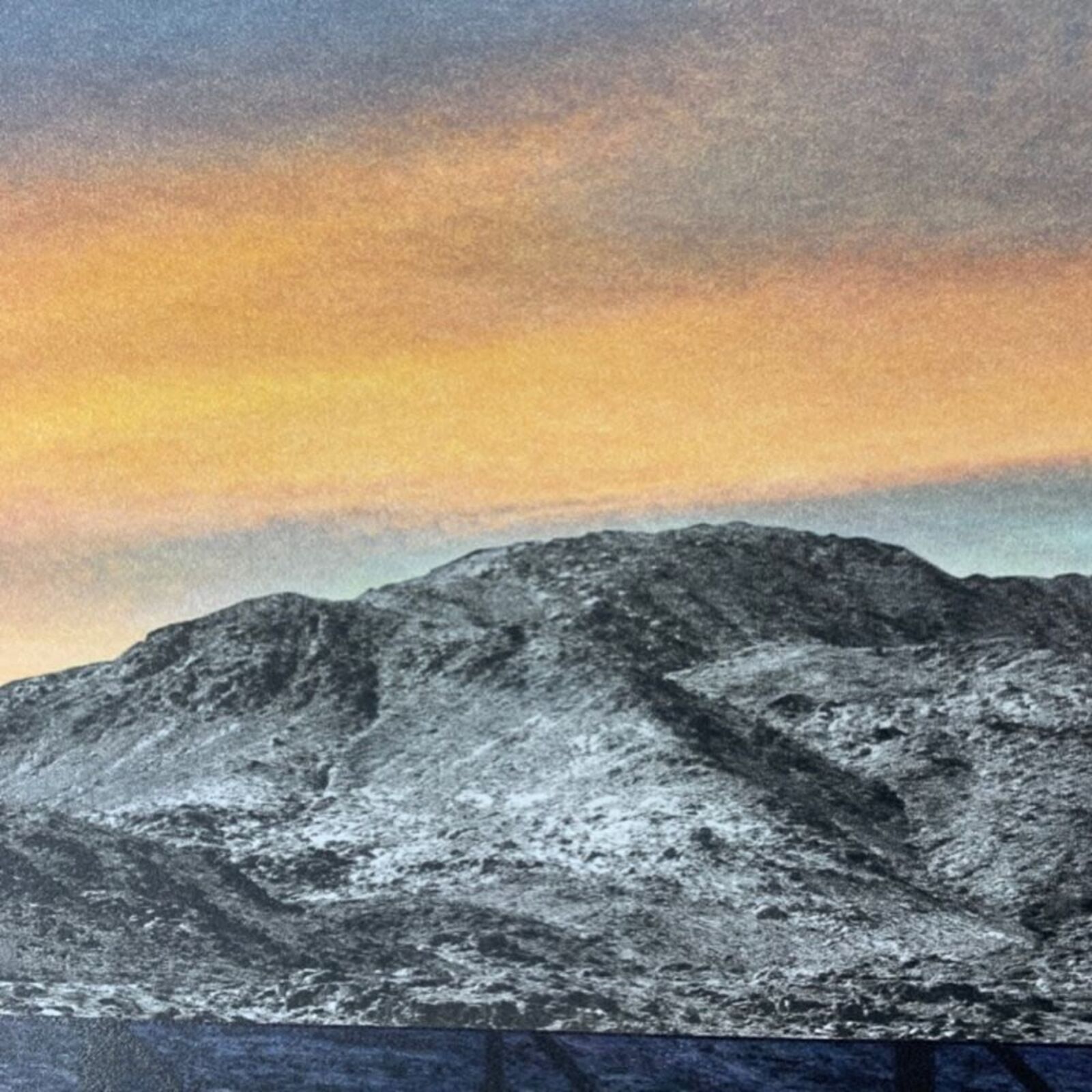 Artwork by JR, Trompe l'oeil, Death Valley, Billboard, March 4, 2017, 5:41 pm, California, USA, Made of 14 colors lithograph printed on Marinoni machine on White paper BFK Rives - 270 grammes 