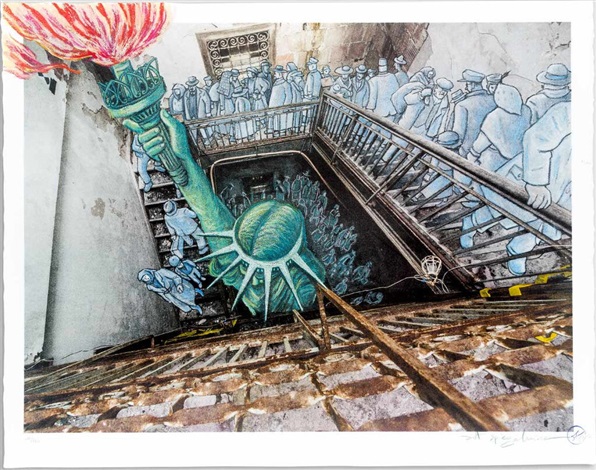 Ghosts of Ellis Island by JR, 2015