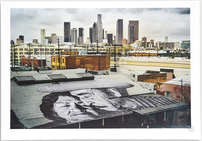 The Wrinkles of the City, Los Angeles, Lovers on the roof, USA, 2012 by JR, 2016