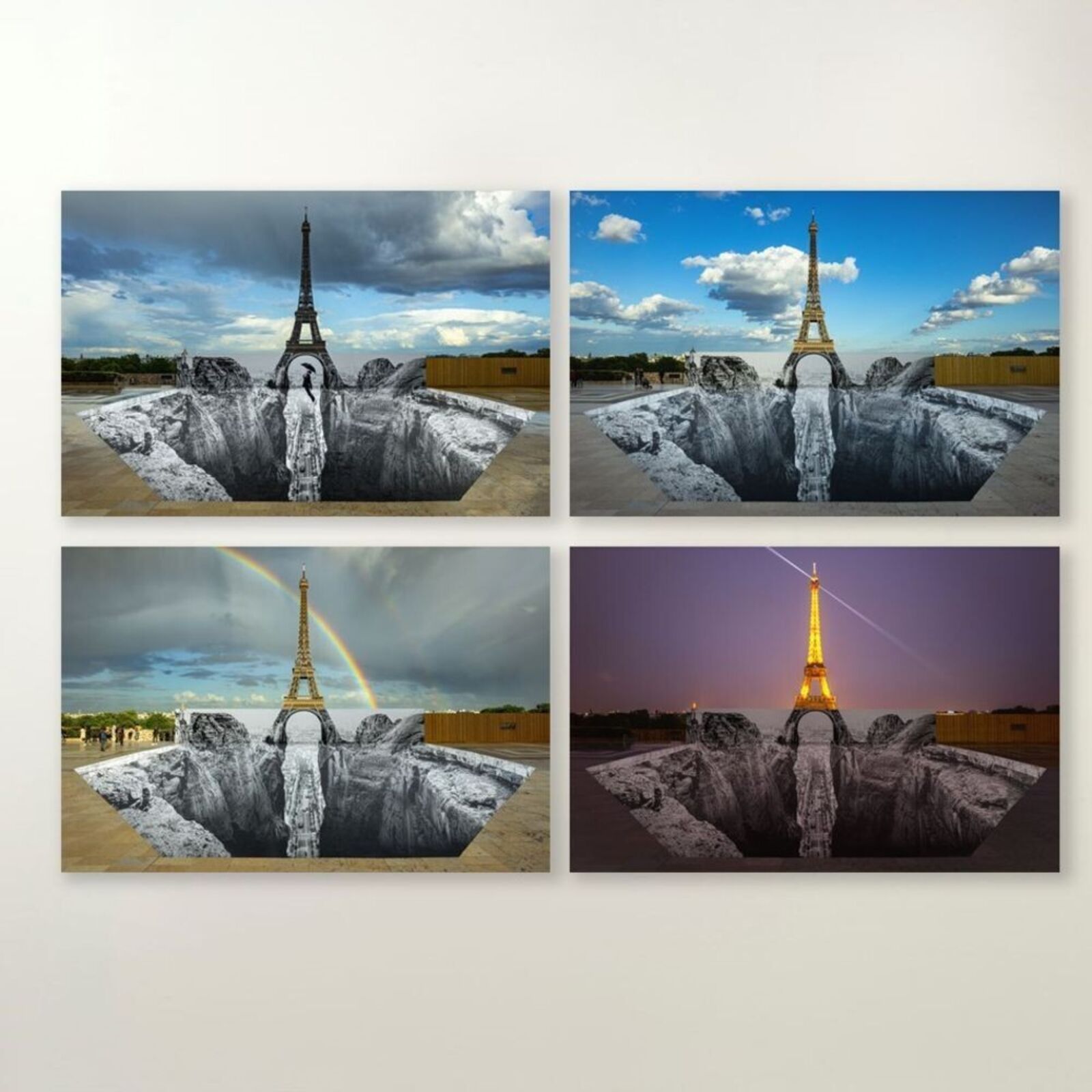 Trompe l'oeil, Les Falaises du Trocadéro (Portfolio of 4)