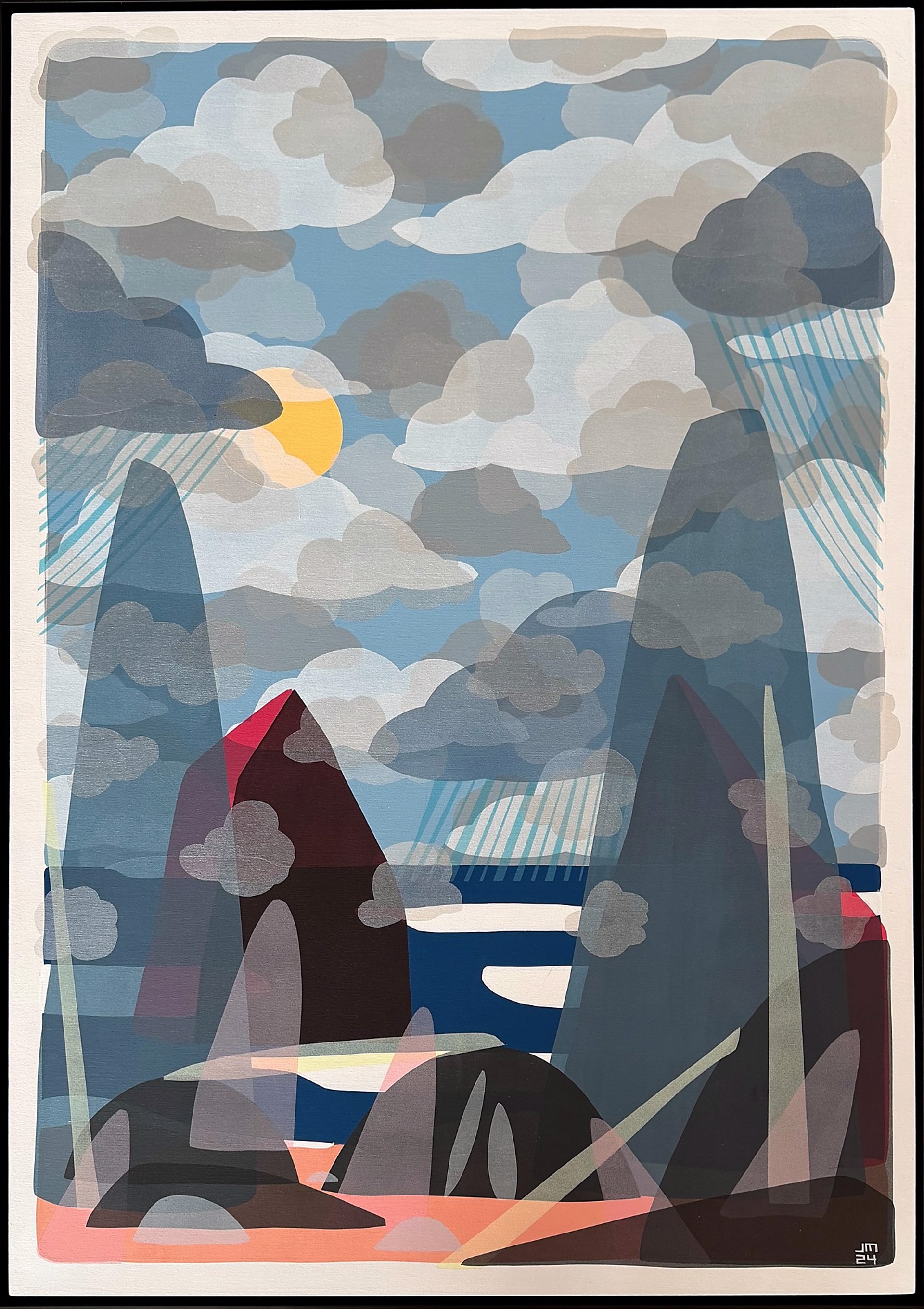 Moonrise, Shore Clouds by Jude Morales, 2024