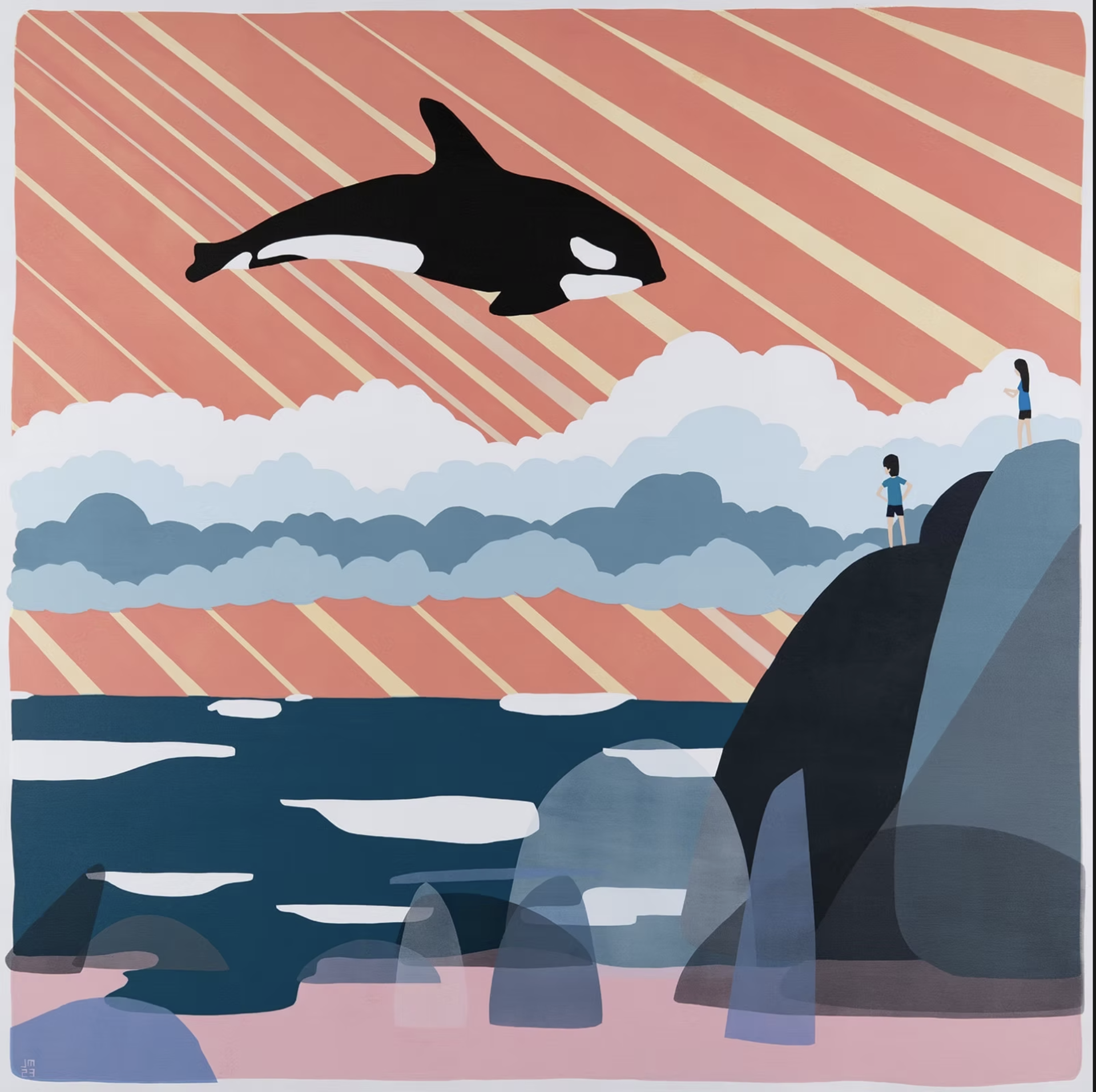 Orca Kite Print by Jude Morales, 2023