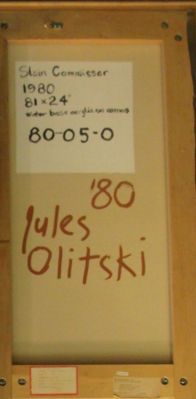 Artwork by Jules Olitski, Slain Commissar, Made of Water Based Acrylic On Canvas 