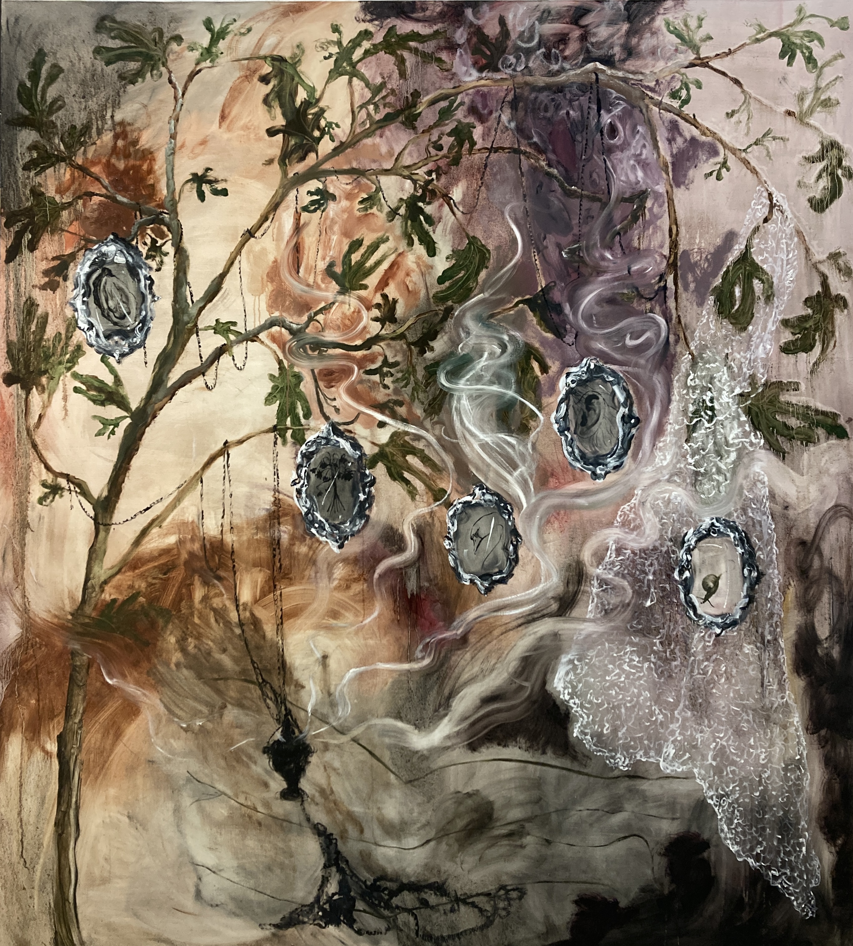 Veil, weights, tree of life by Julia Szczerbowska, 2025