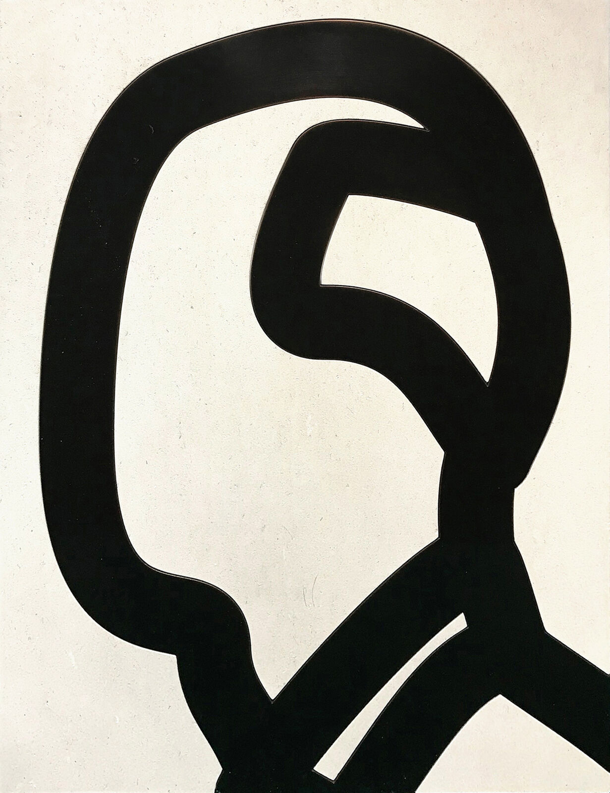 Artwork by Julian Opie, STONE HEADS PORTFOLIO, Made of Limestone And Slate Slabs Inlaid With Bronze And Aluminum 
