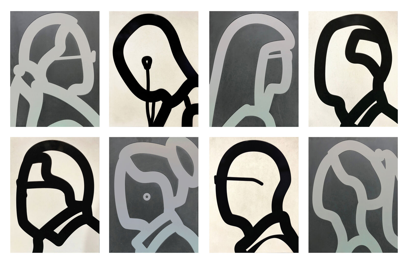 STONE HEADS PORTFOLIO by Julian Opie, 2018