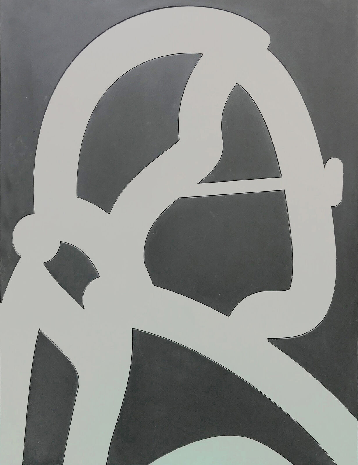 Artwork by Julian Opie, STONE HEADS PORTFOLIO, Made of Limestone And Slate Slabs Inlaid With Bronze And Aluminum 
