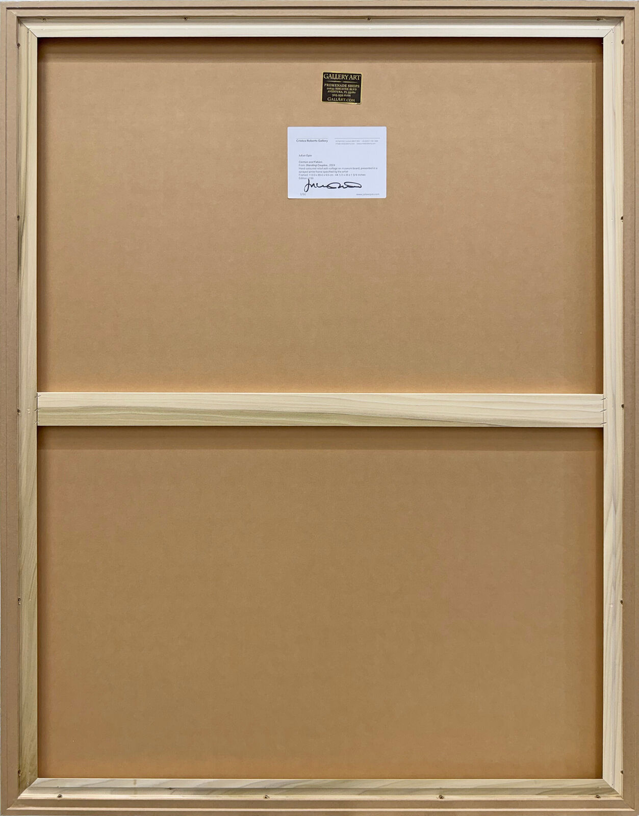 Artwork by Julian Opie, Carmen and Fabien (from Standing Couples), Made of Hand colored relief with collage 