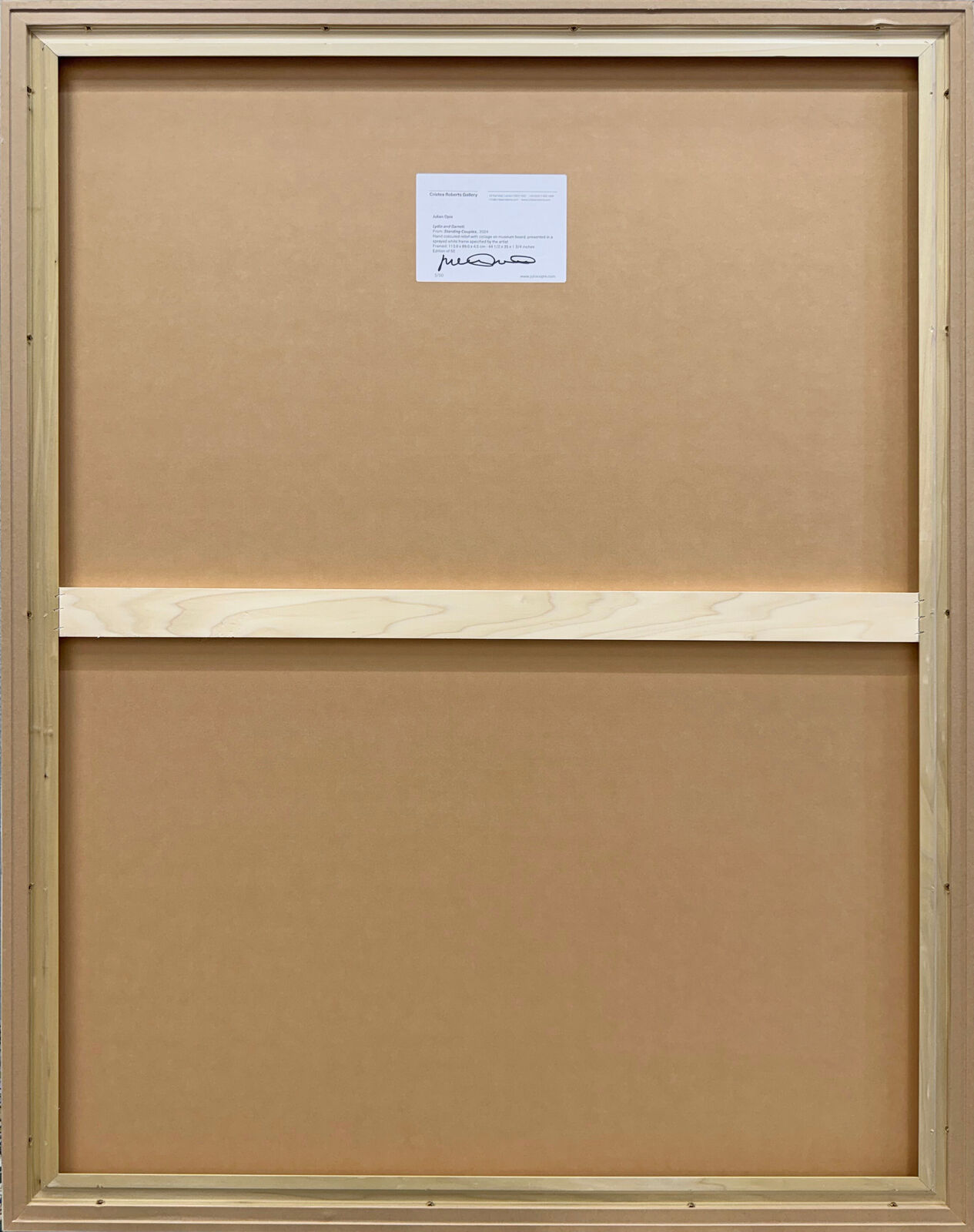 Artwork by Julian Opie, Lydia and Garrett (from Standing Couples), Made of Hand colored relief with collage 