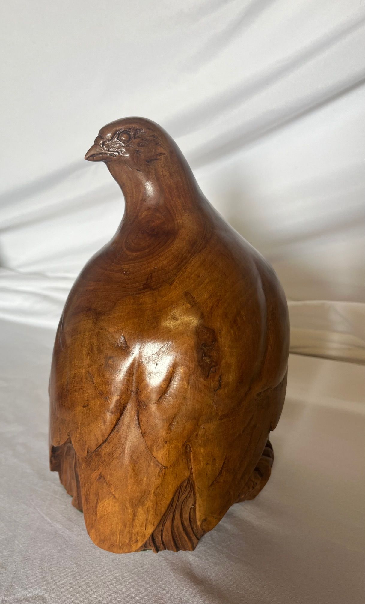 Artwork by Julian Stanley, Partridge, Made of Wood with wax 