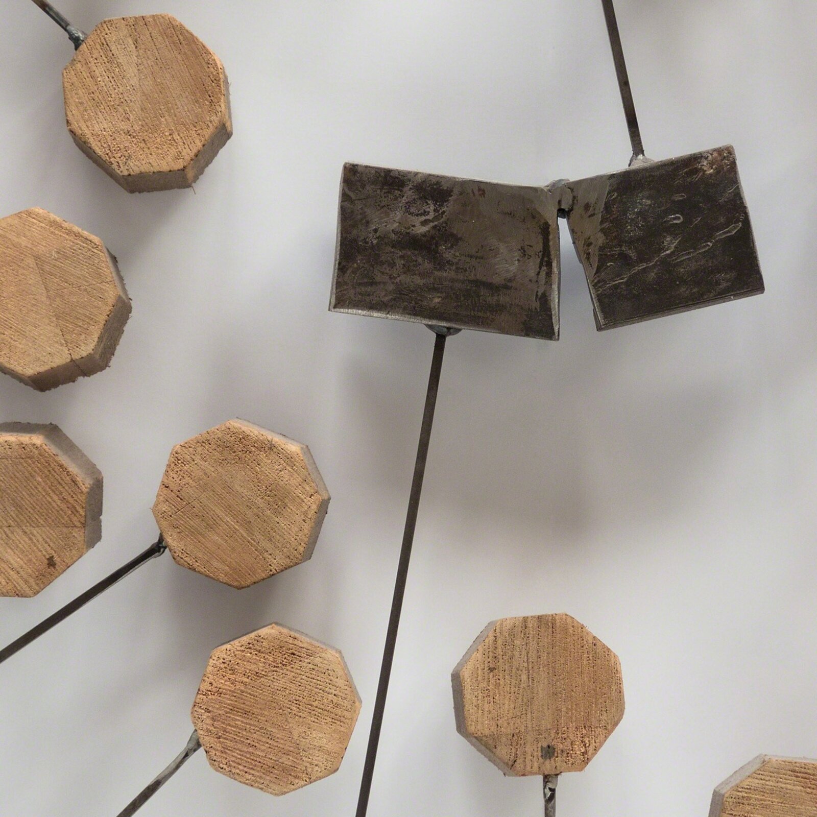 Artwork by Justin Peyser, Inclusion 1, Made of Steel and Wood 
