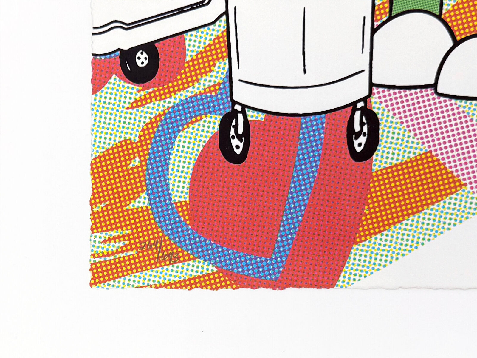 A group of people standing next to each other in a white frame.