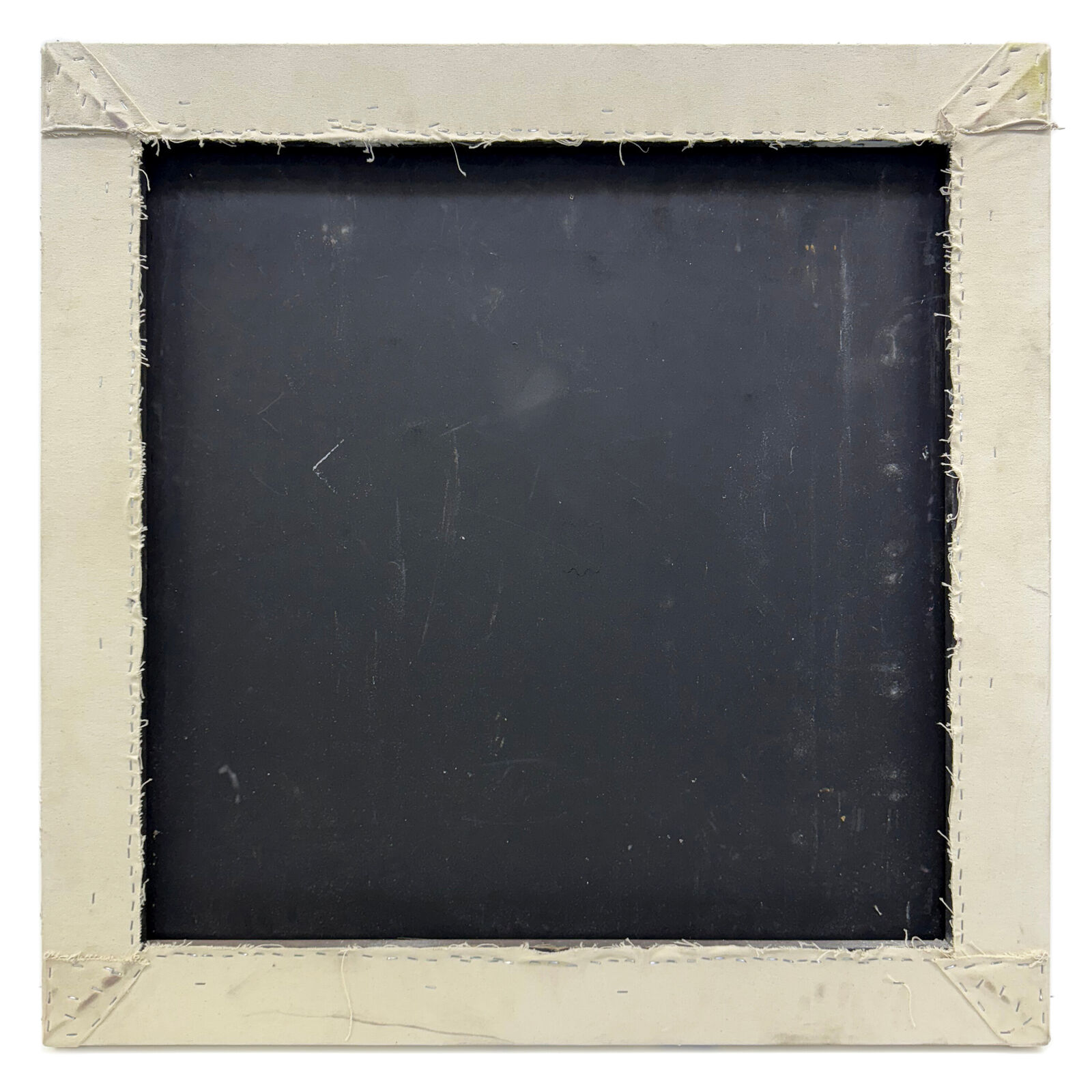 A painting of a group of people around a globe.