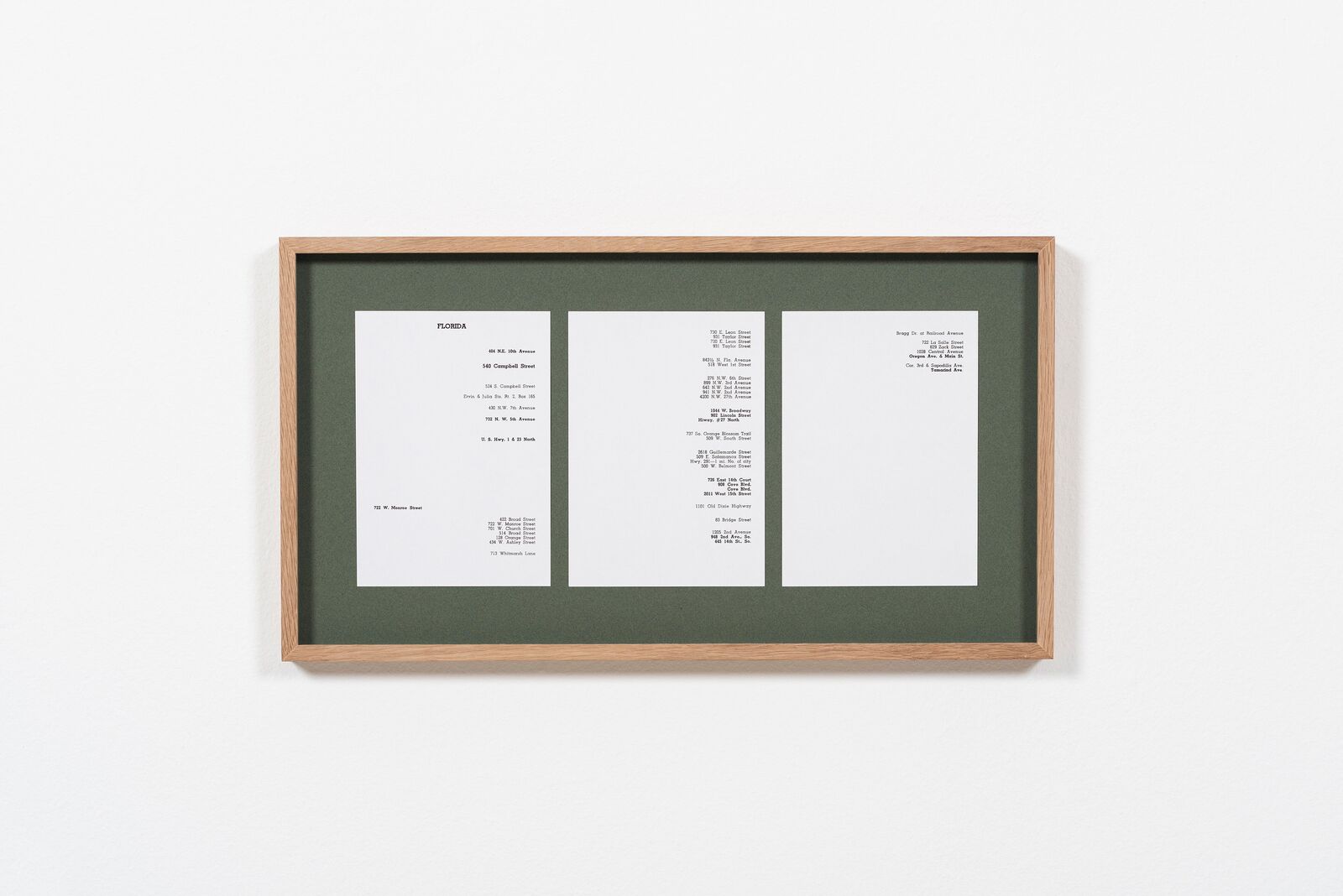 Greenbook, Florida (1961) by Kapwani Kiwanga, 2019