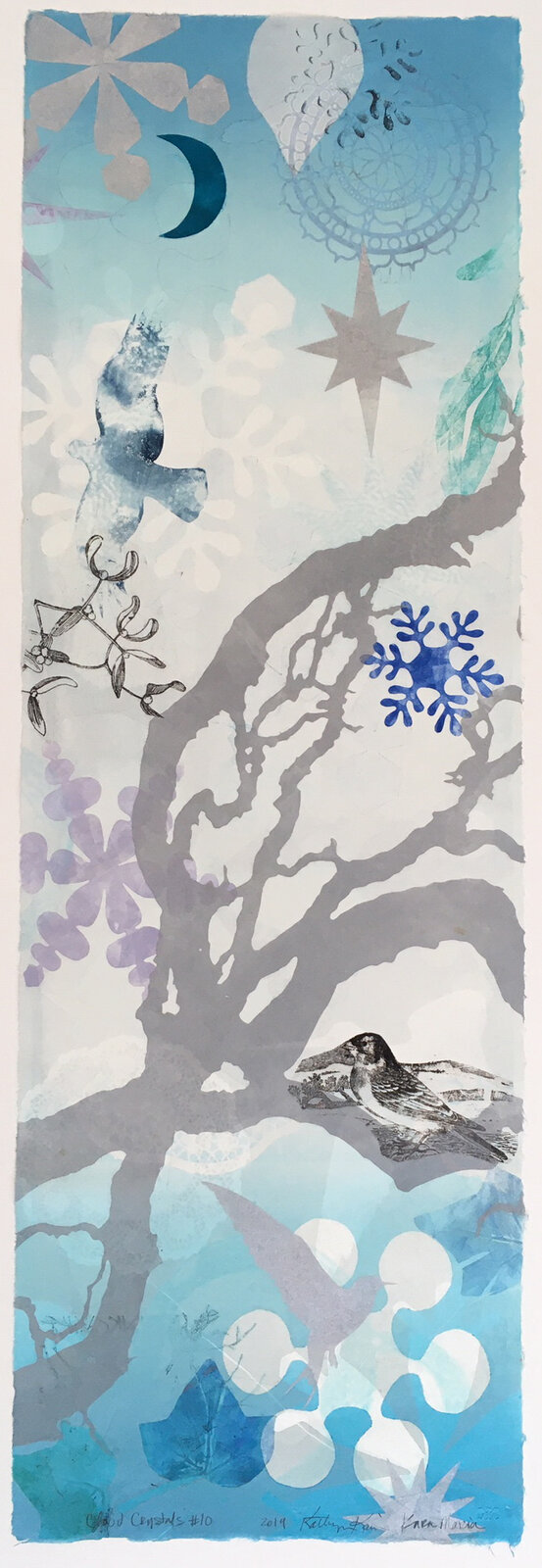 Artwork by Kara Maria, Cloud Crystal 10, Made of Ink on Kozo 