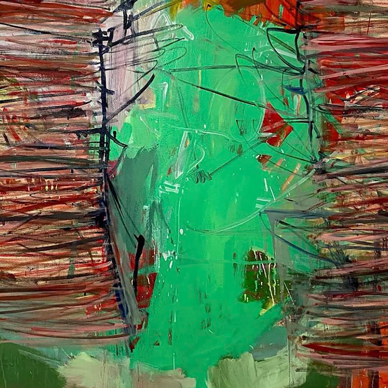 Artwork by Karl Bielik, Flank, Made of Oil and acrylic on canvas 