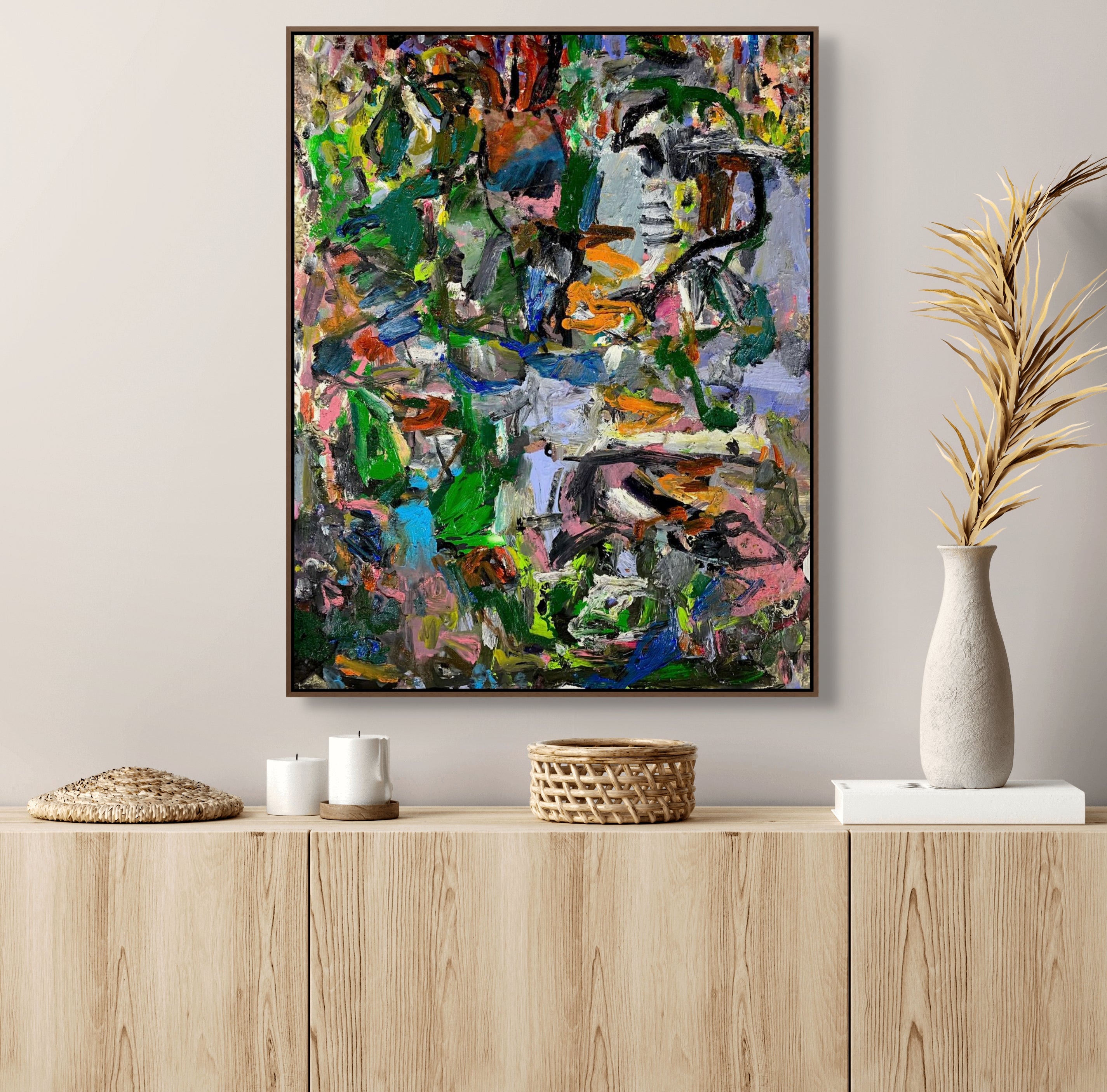 Artwork by Karl Bielik, Foresaken, Made of Oil and cotton on Formica 