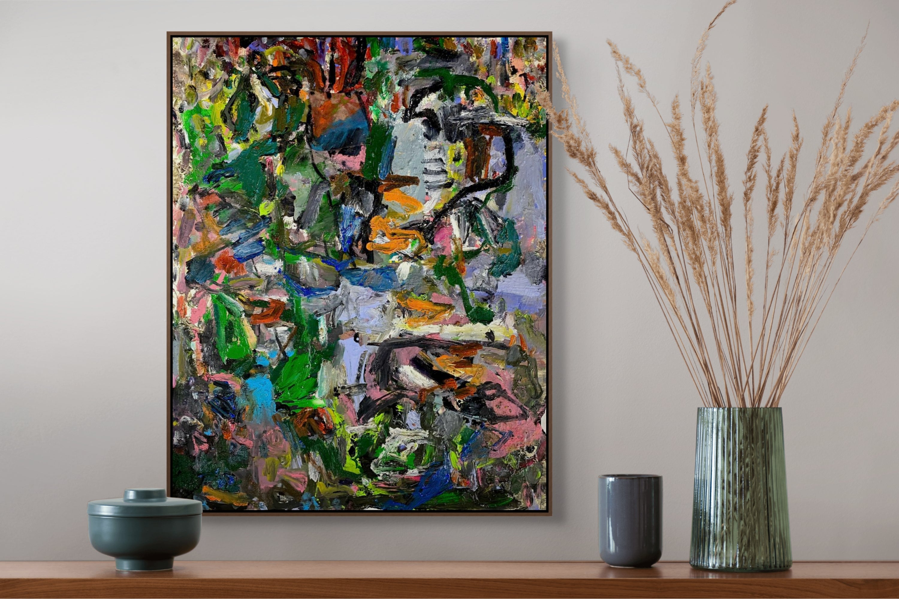 Artwork by Karl Bielik, Foresaken, Made of Oil and cotton on Formica 