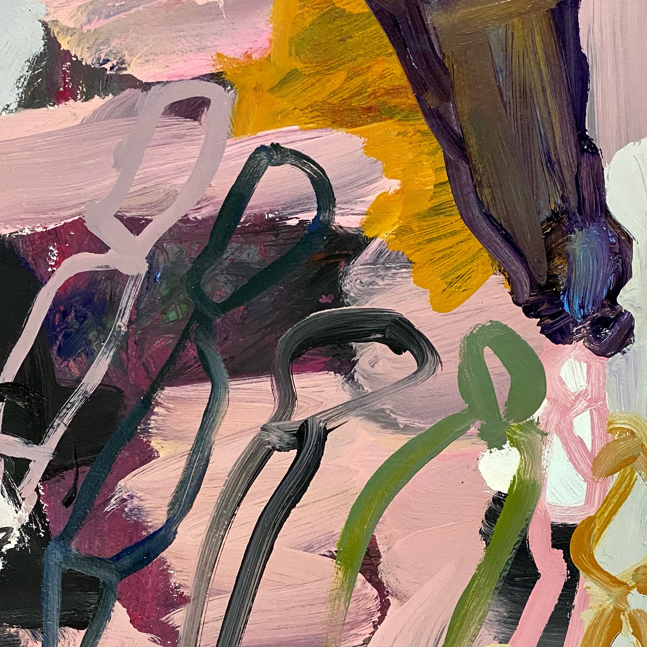 Artwork by Karl Bielik, Slider, Made of Oil on 300gsm paper 