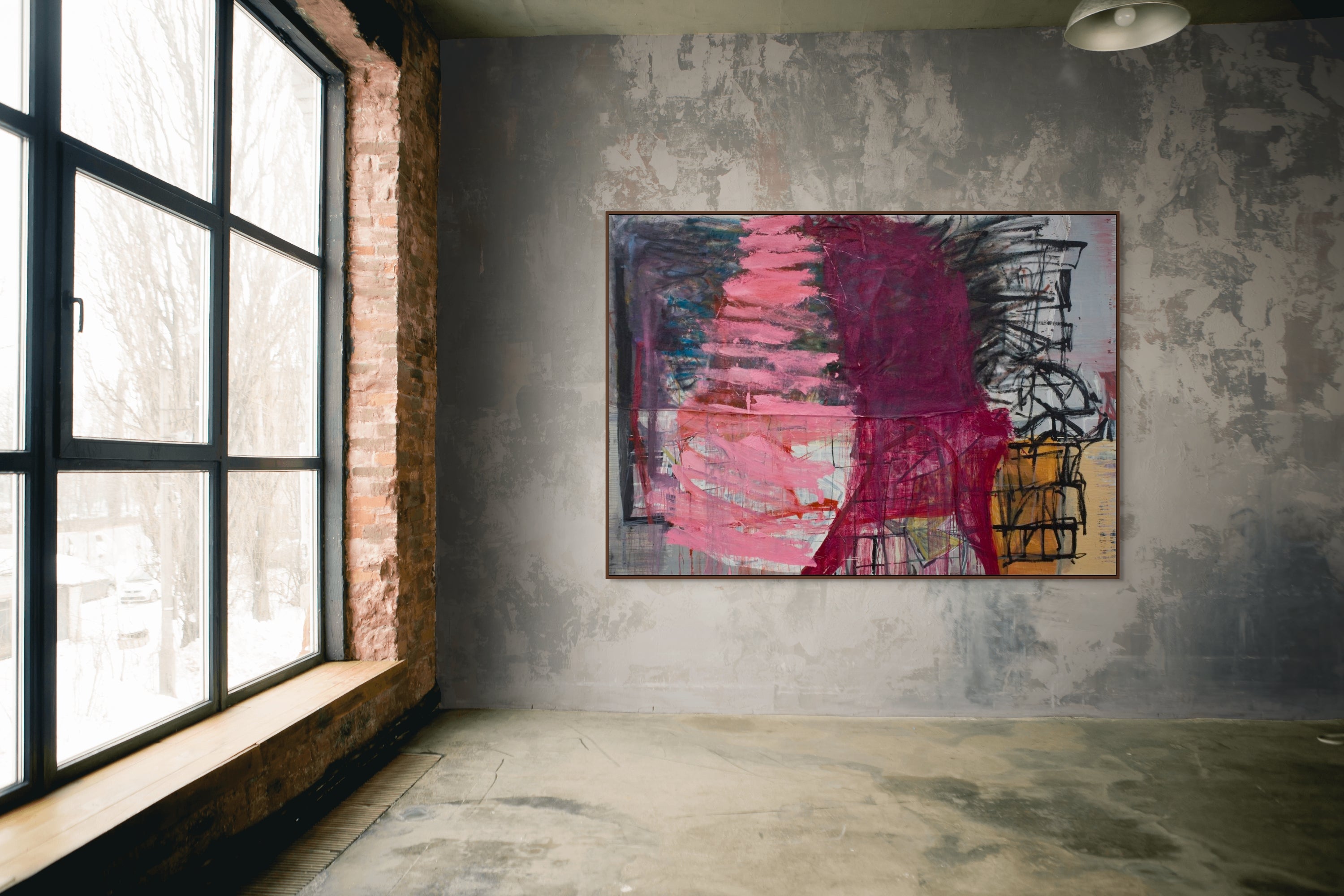 Artwork by Karl Bielik, Smack, Made of Oil and bedsheet on canvas 