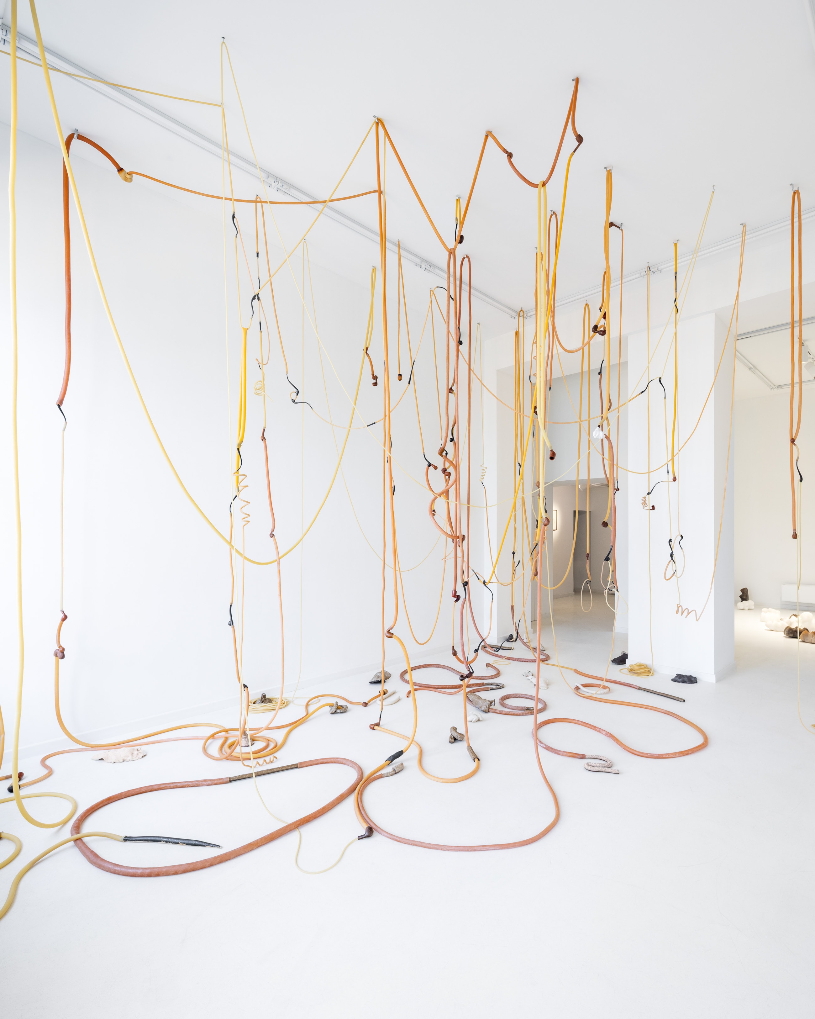 A room filled with lots of different colored wires.