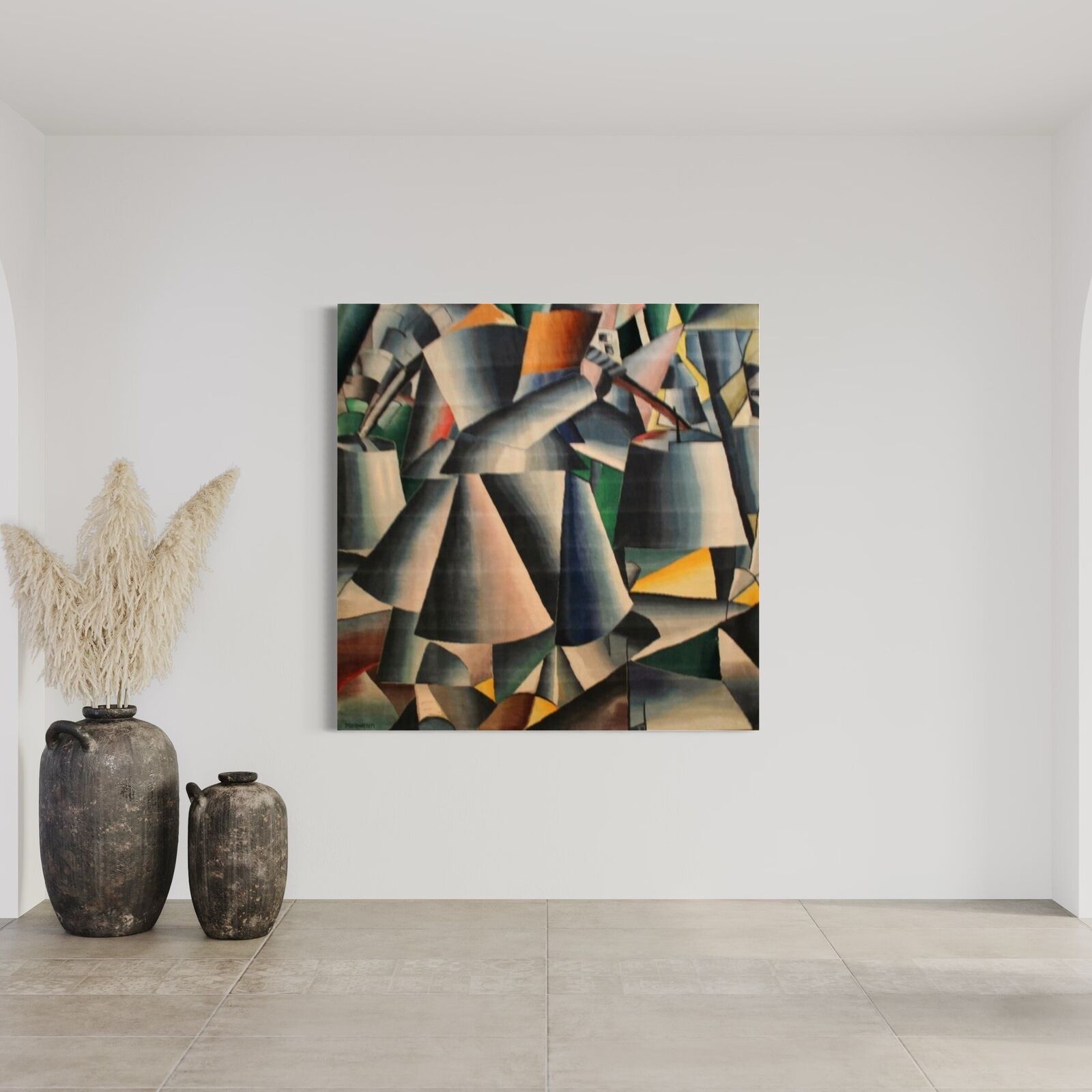 Artwork by Kazimir Malevich, Frau mit Wassereimern, Made of Tapestry 