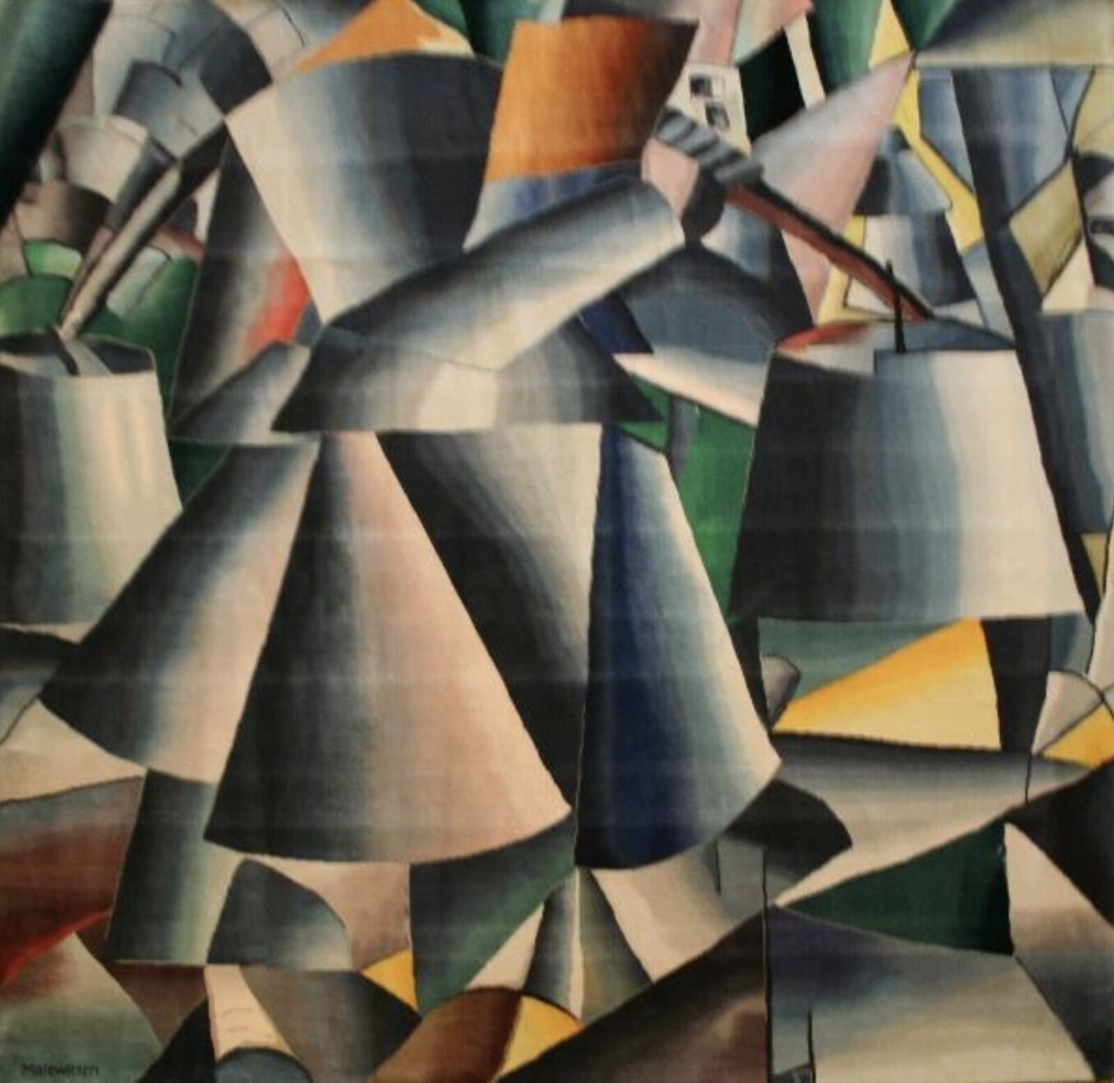Artwork by Kazimir Malevich, Frau mit Wassereimern, Made of Tapestry 