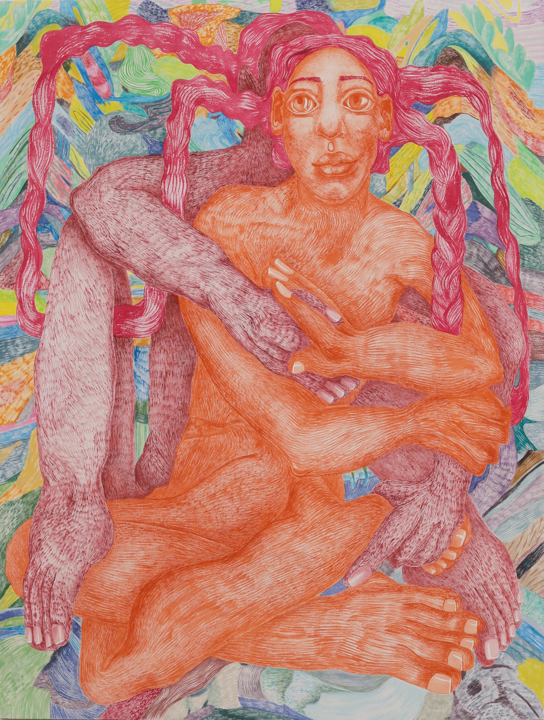 Artwork by Kate Vorona, Through the Heart Ode Jungle, Made of Acrylic on canvas 