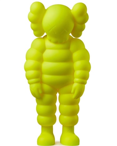 Artwork by KAWS, WHAT PARTY (yellow), Made of Vinyl 
