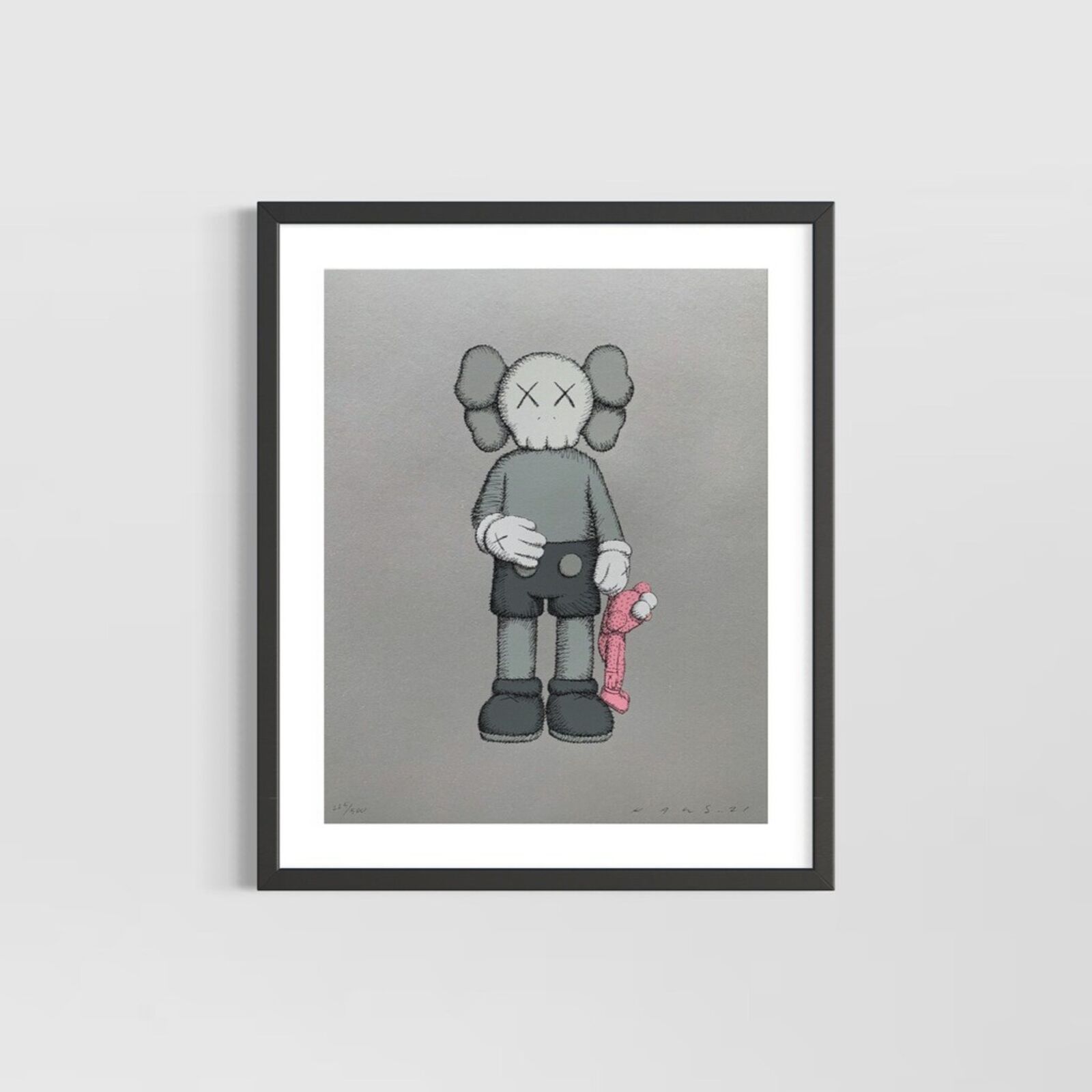 Artwork by KAWS, Share, Made of Screenprint on Stonhenge grey paper 