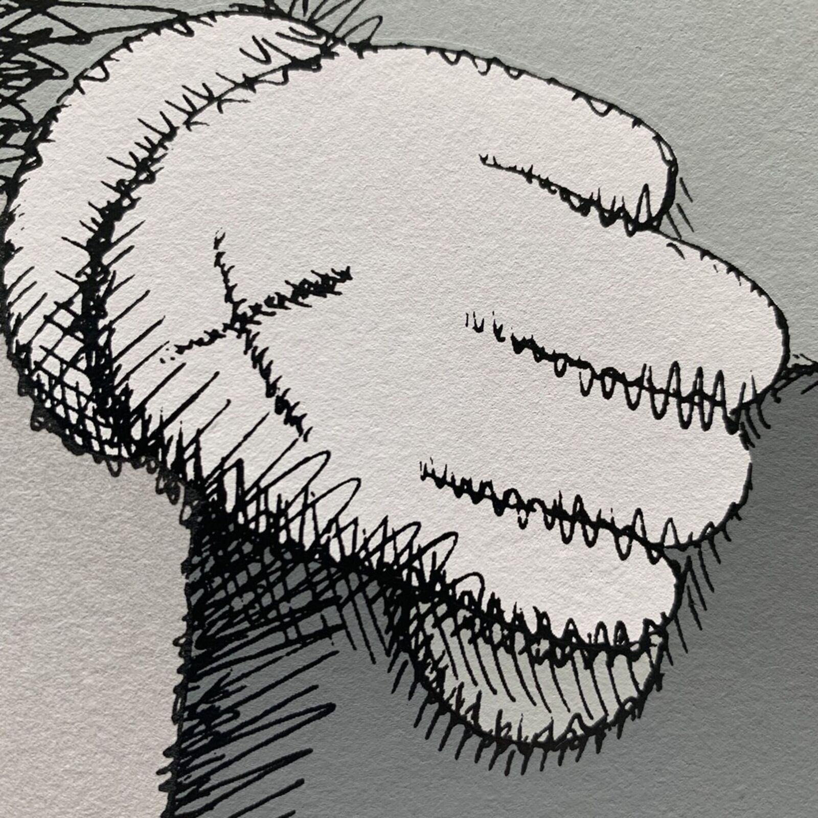 Artwork by KAWS, Share, Made of Screenprint on Stonhenge grey paper 